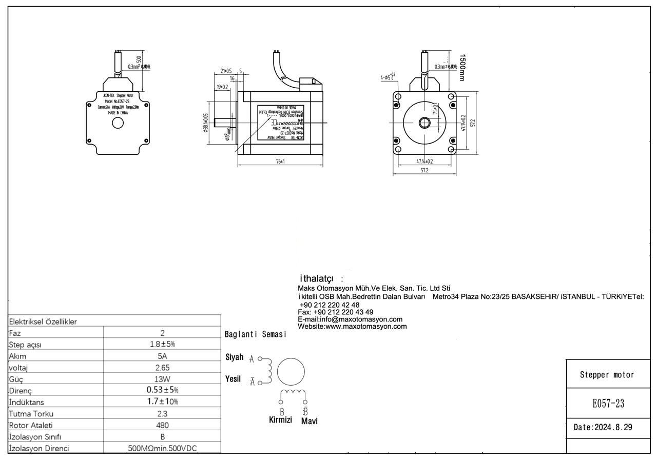 2.3 Nm Step Motor (EO57-23)