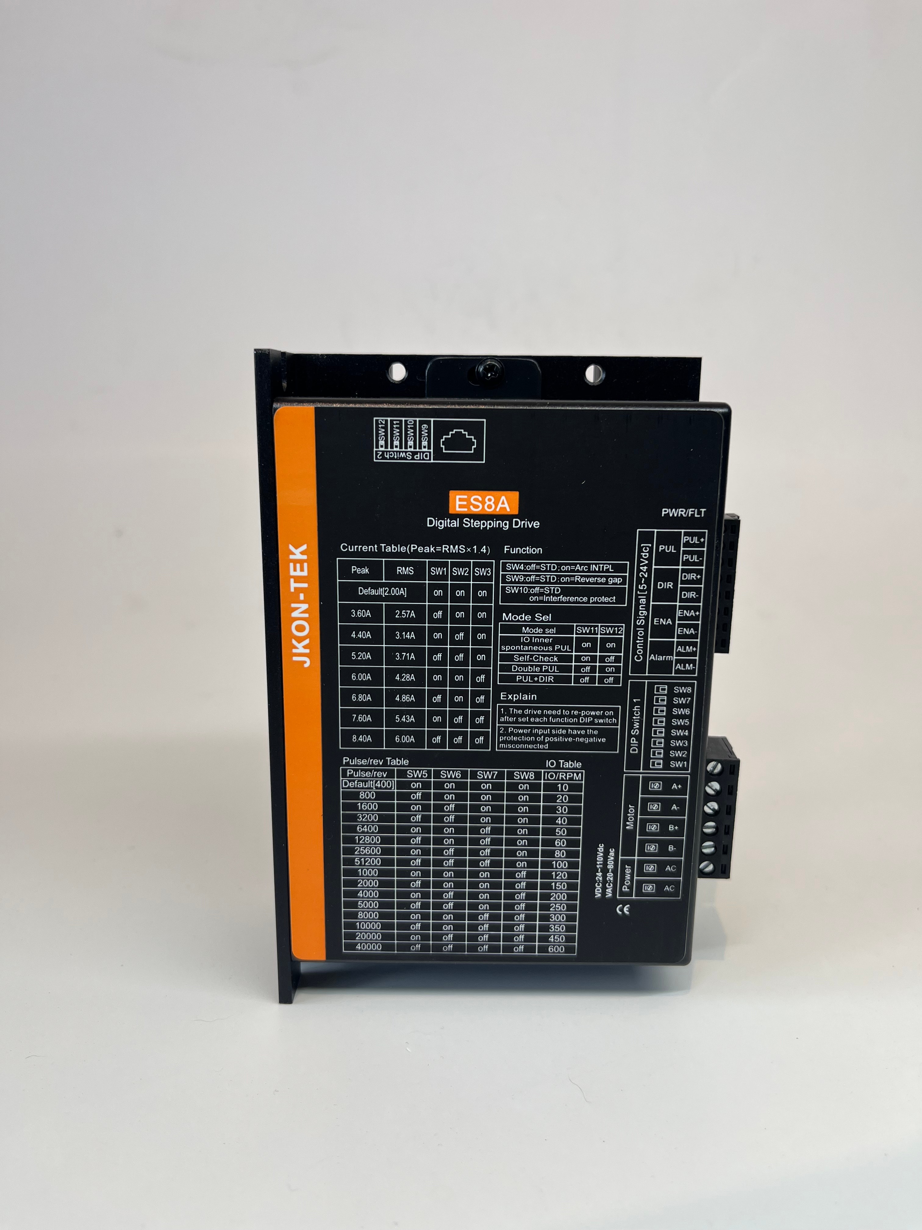 8.4A Step Motor Sürücü (ES8A) Alarm Çıkış/Özel Fonksiyon DC/AC Besleme  Fanlı Kasa