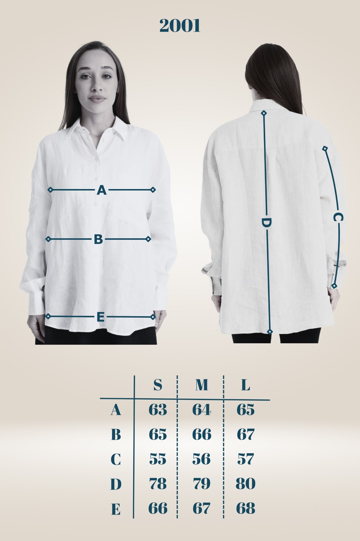 Kadın %100 Keten Oversize Rahat Kesim Uzun Kollu Gömlek – Doğal, Nefes Alabilir, Şık Tasarım 2001