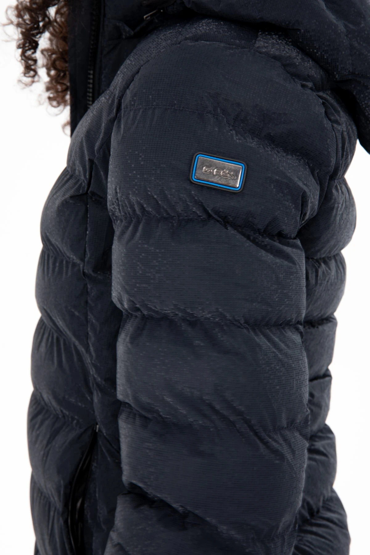 Kadın Uzun Dik Yaka Çıkarılabilir Kapüşonlu Dolgulu Şişme Mont 8664