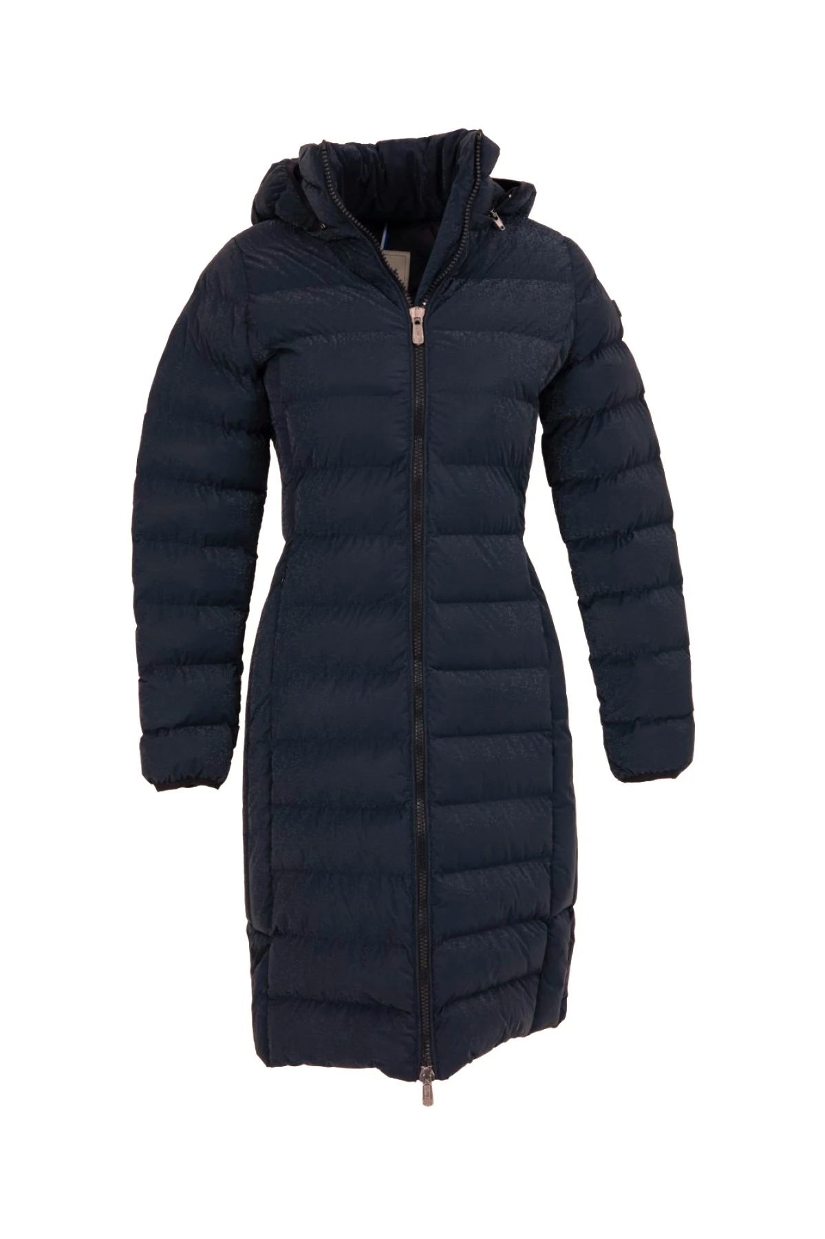 Kadın Uzun Dik Yaka Çıkarılabilir Kapüşonlu Dolgulu Şişme Mont 8664