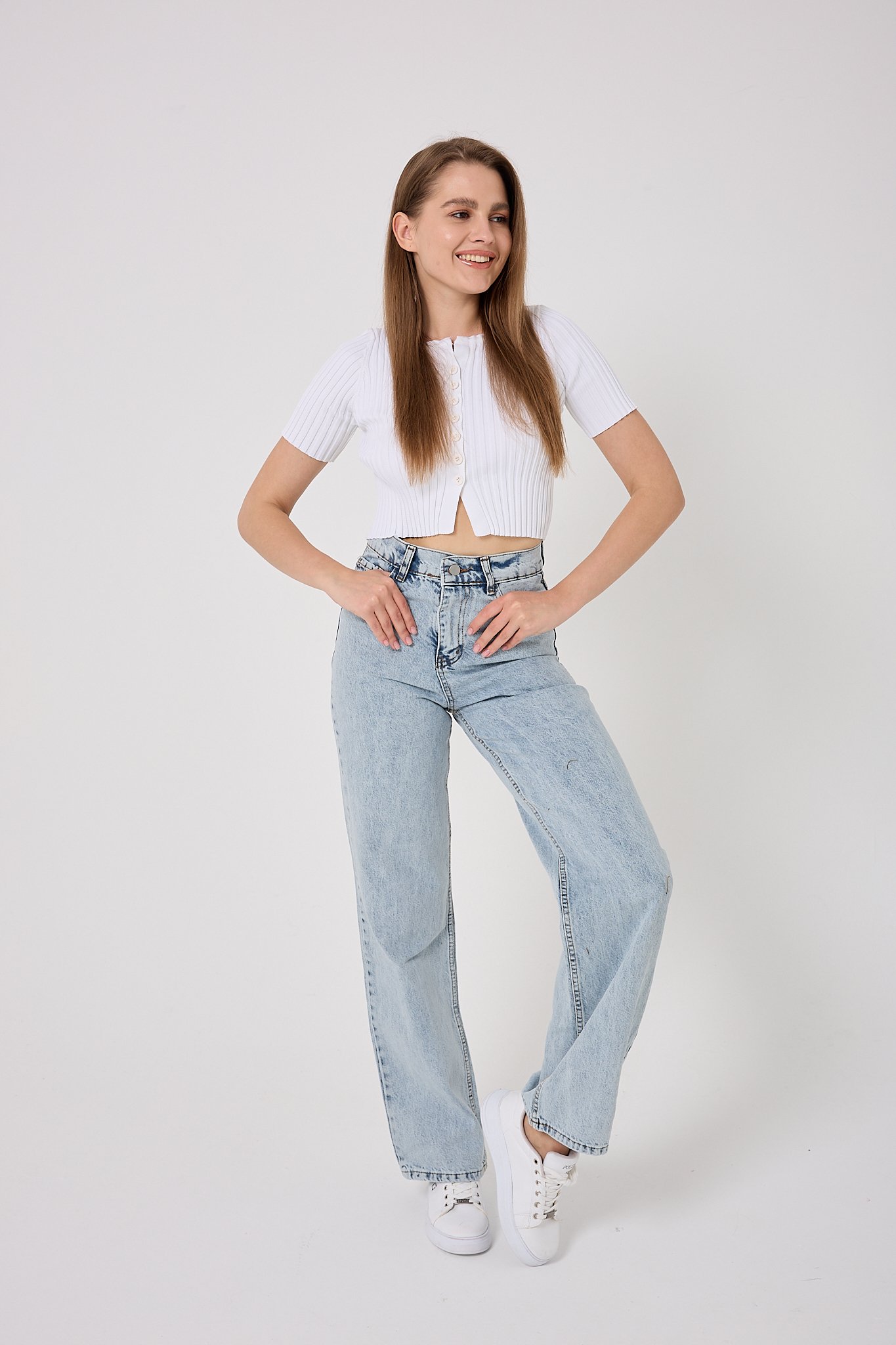  4606 - Palazzo Denim Pantolon