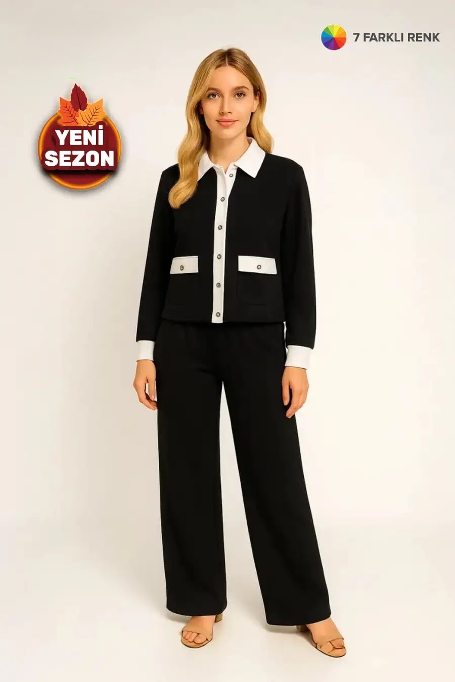 4663 - ÇıtÇıt İlik Düğmeli Premium Oysho Takım