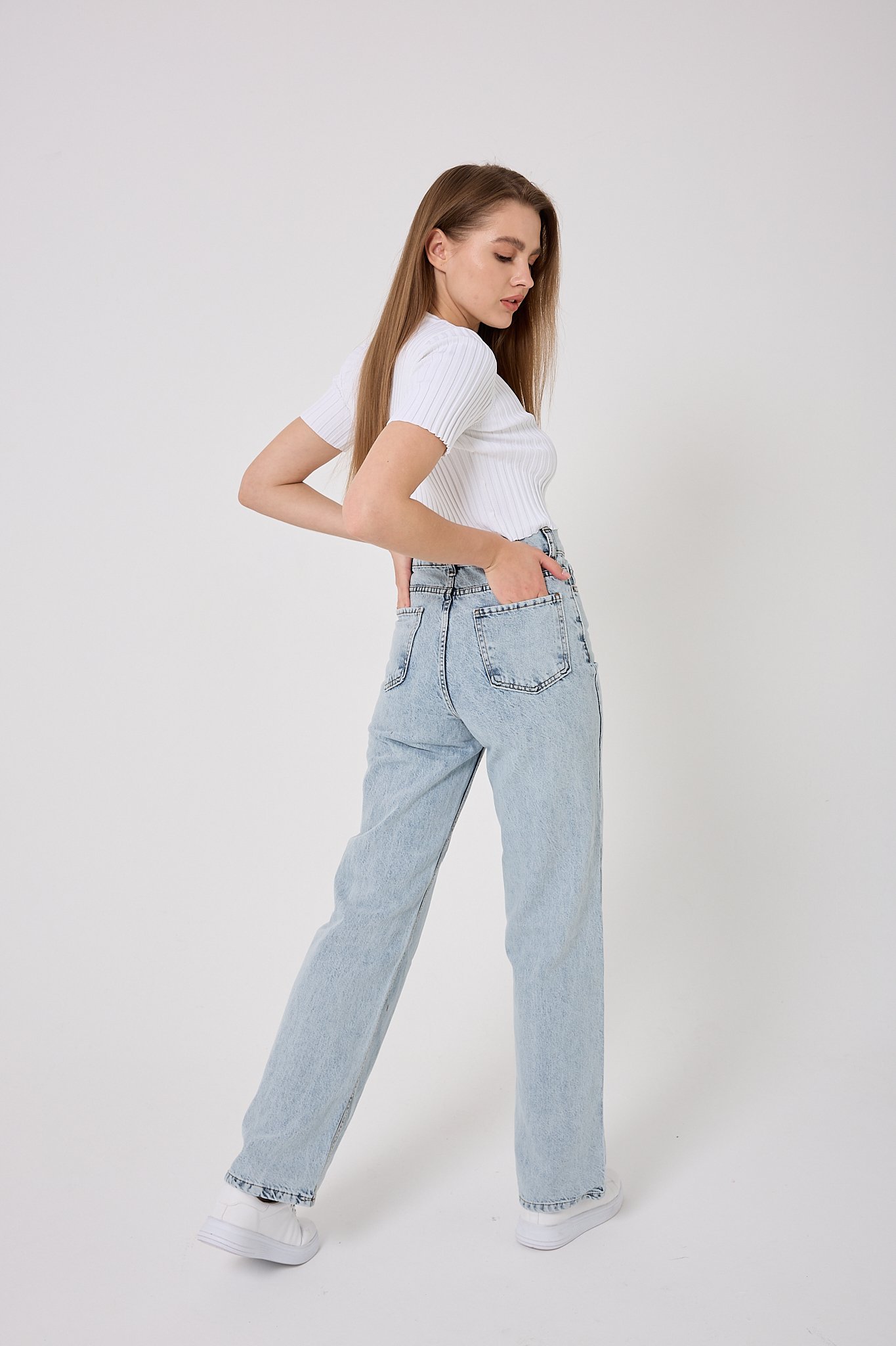  4606 - Palazzo Denim Pantolon