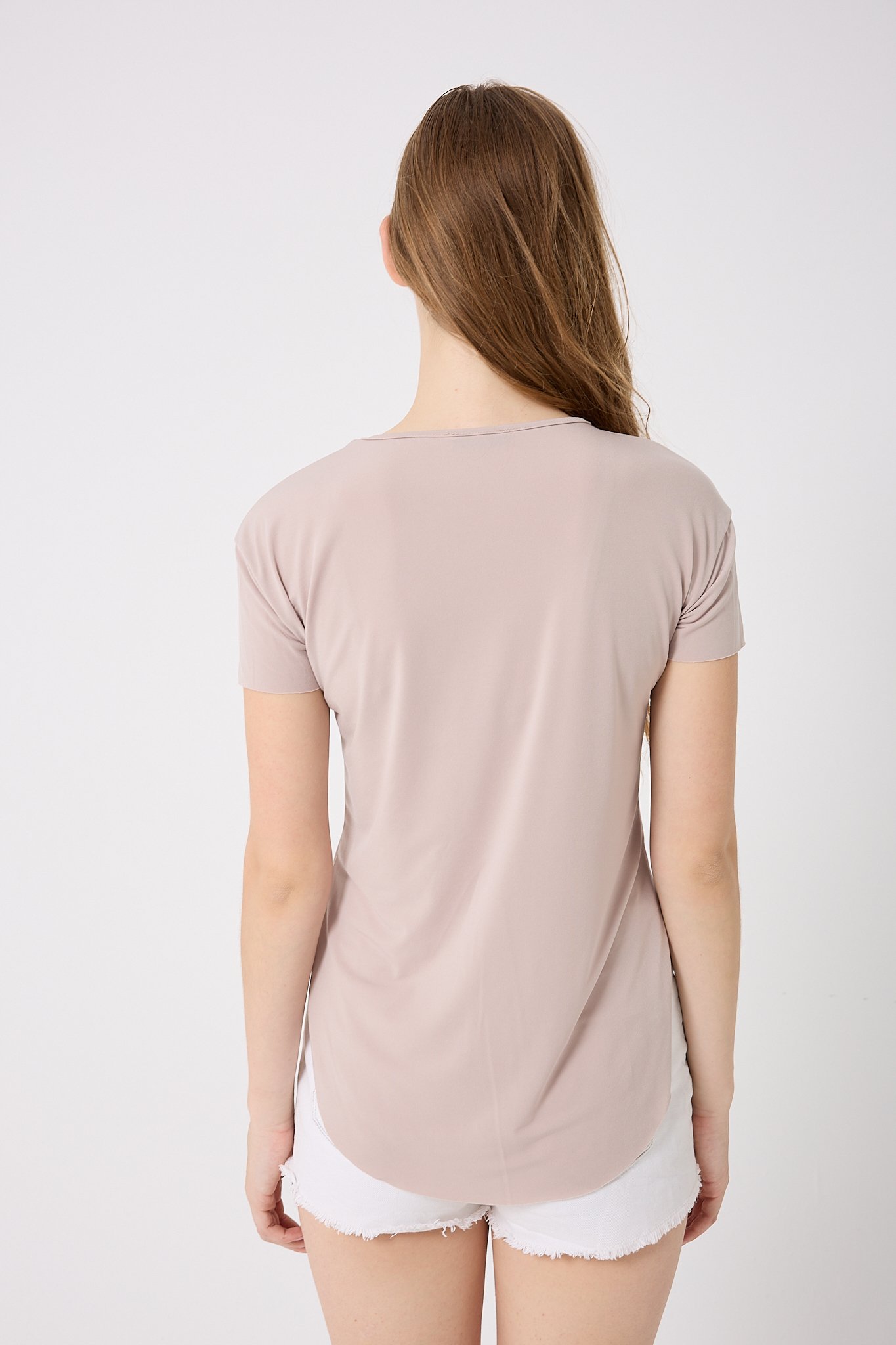 4650-Oysho Bisiklet Yaka T-Shirt