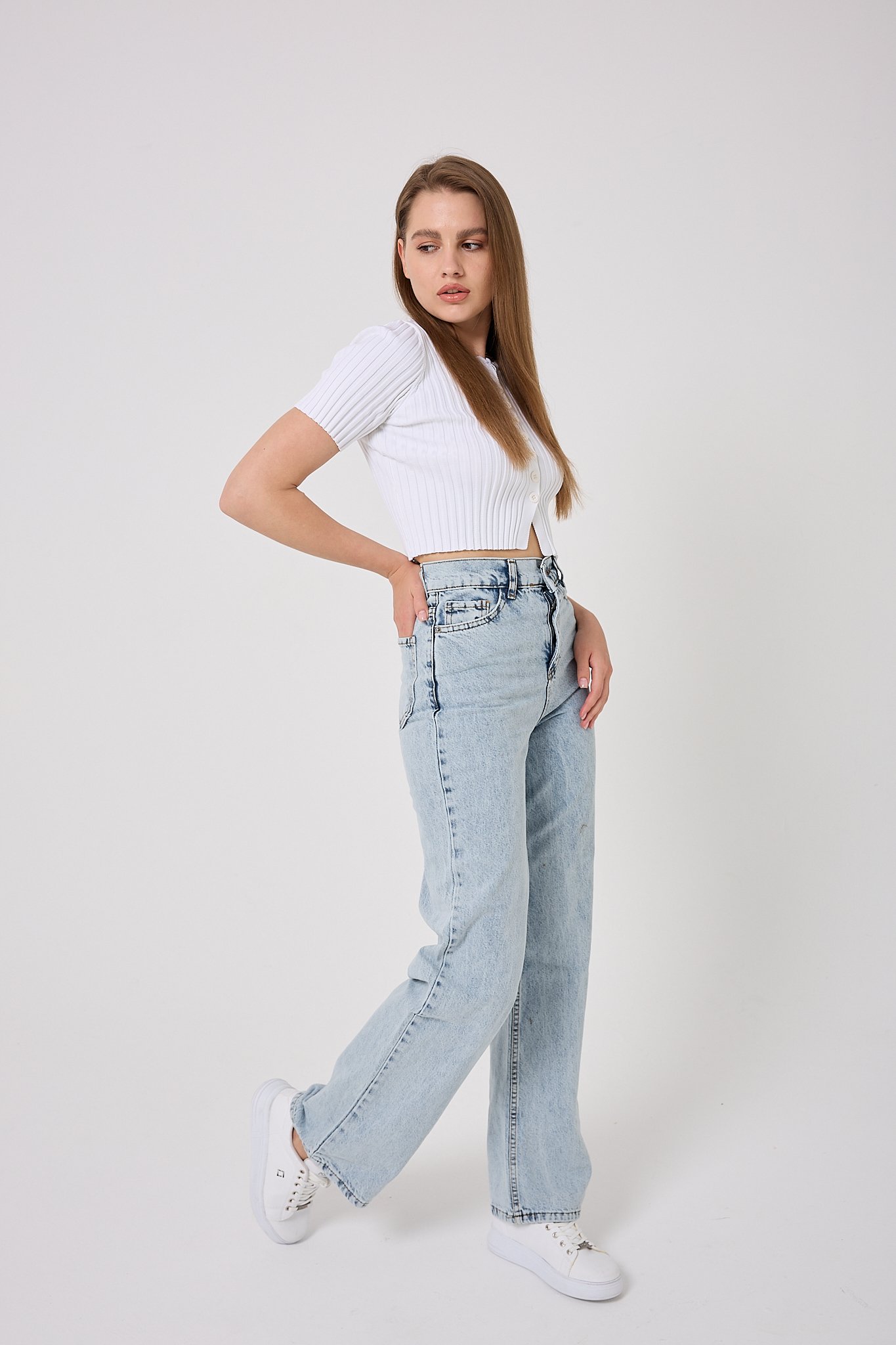  4606 - Palazzo Denim Pantolon