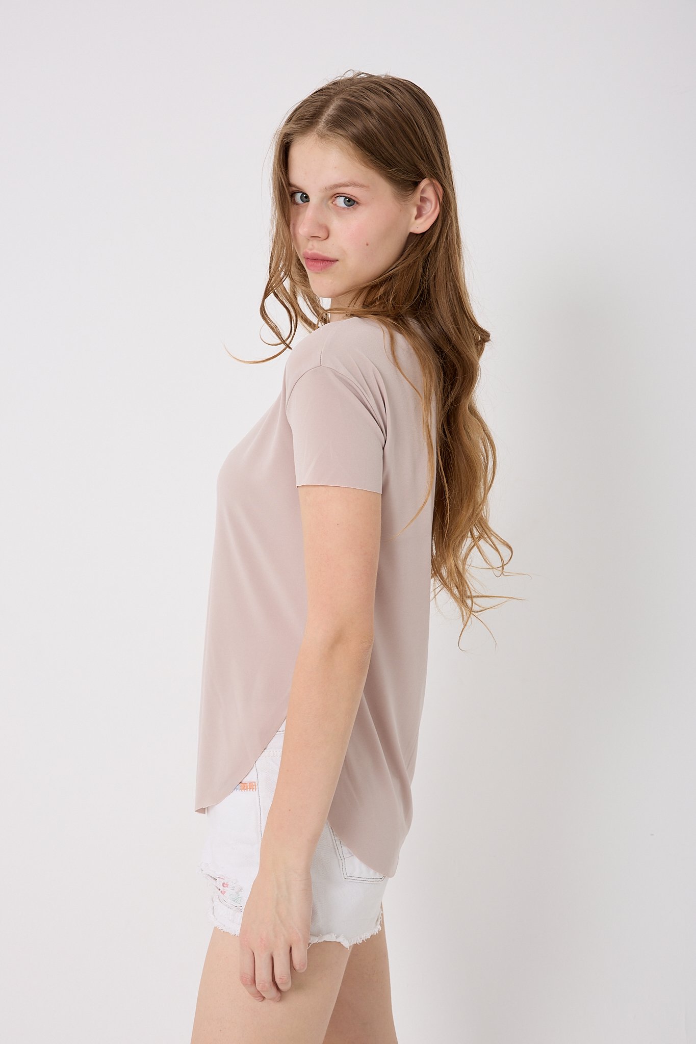 4650-Oysho Bisiklet Yaka T-Shirt
