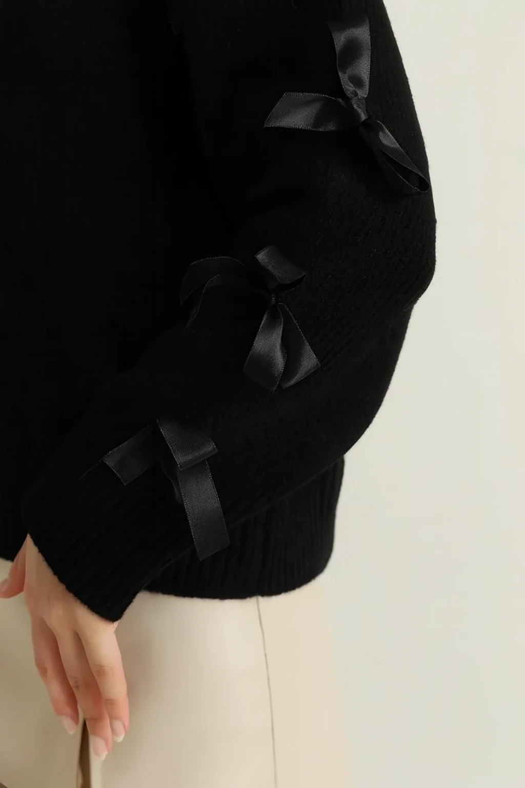 1028-Fiyonklu Oversize Triko Kazak