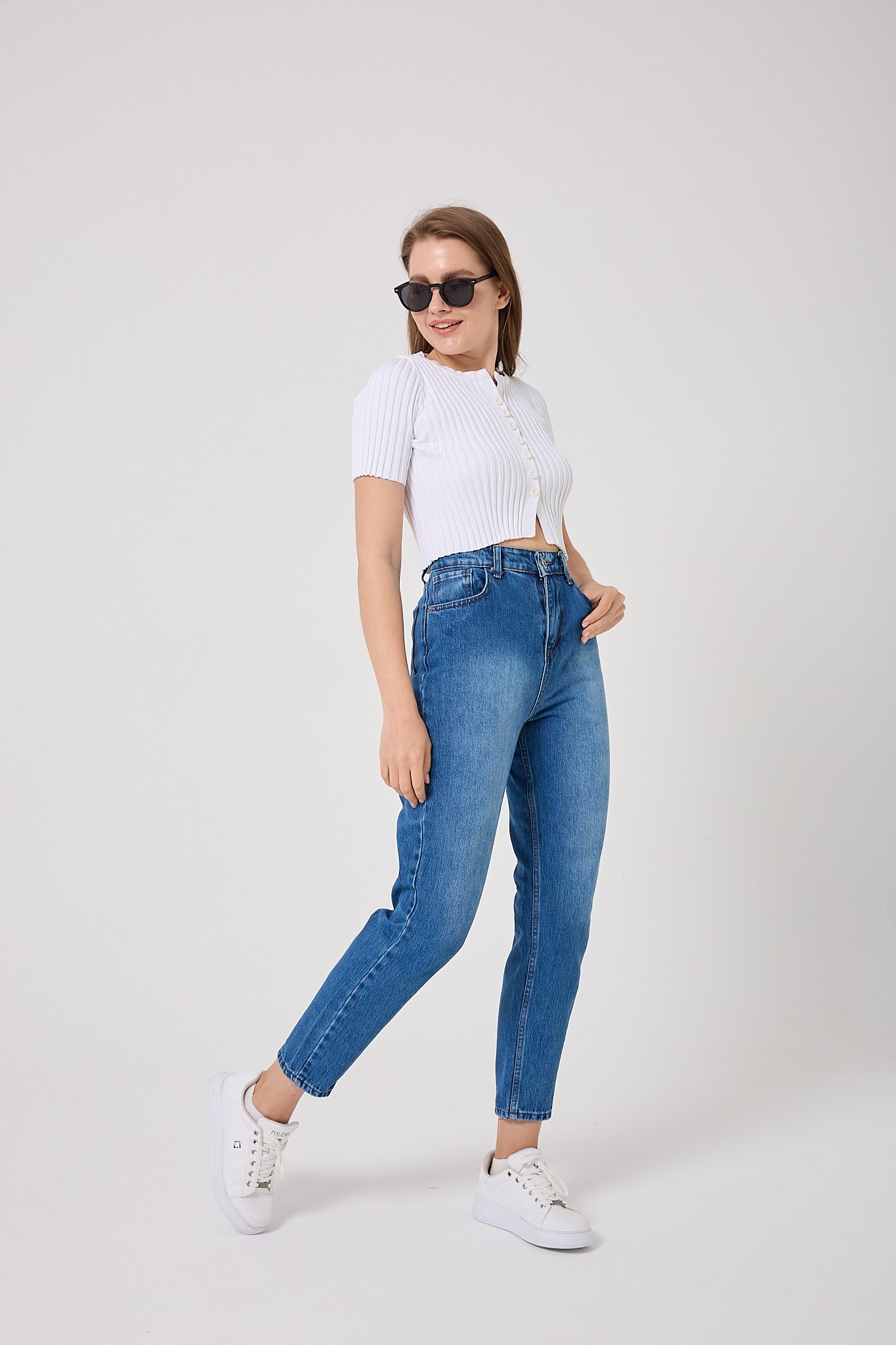  4607-Mom Denim Pantolon