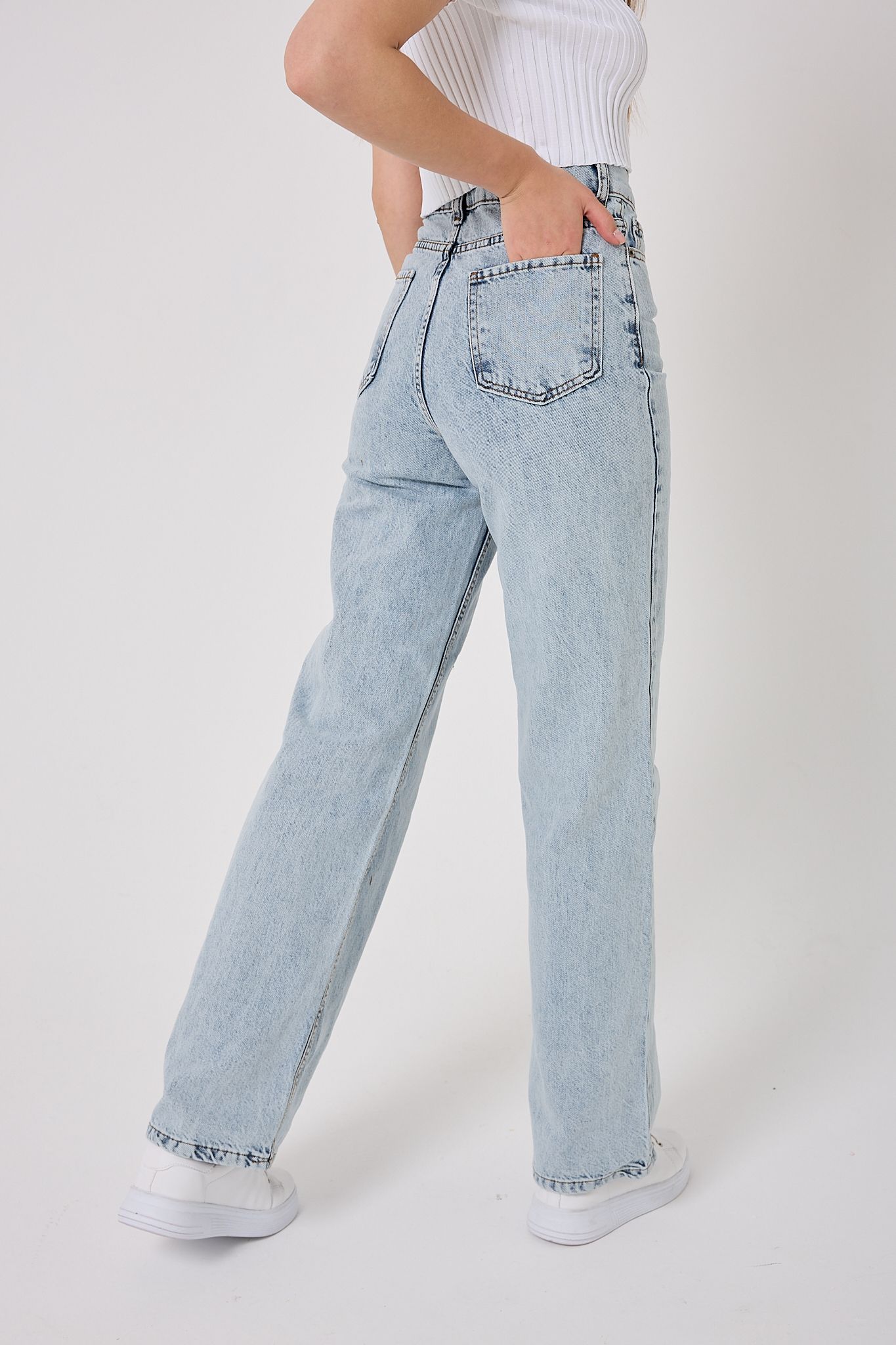  4606 - Palazzo Denim Pantolon
