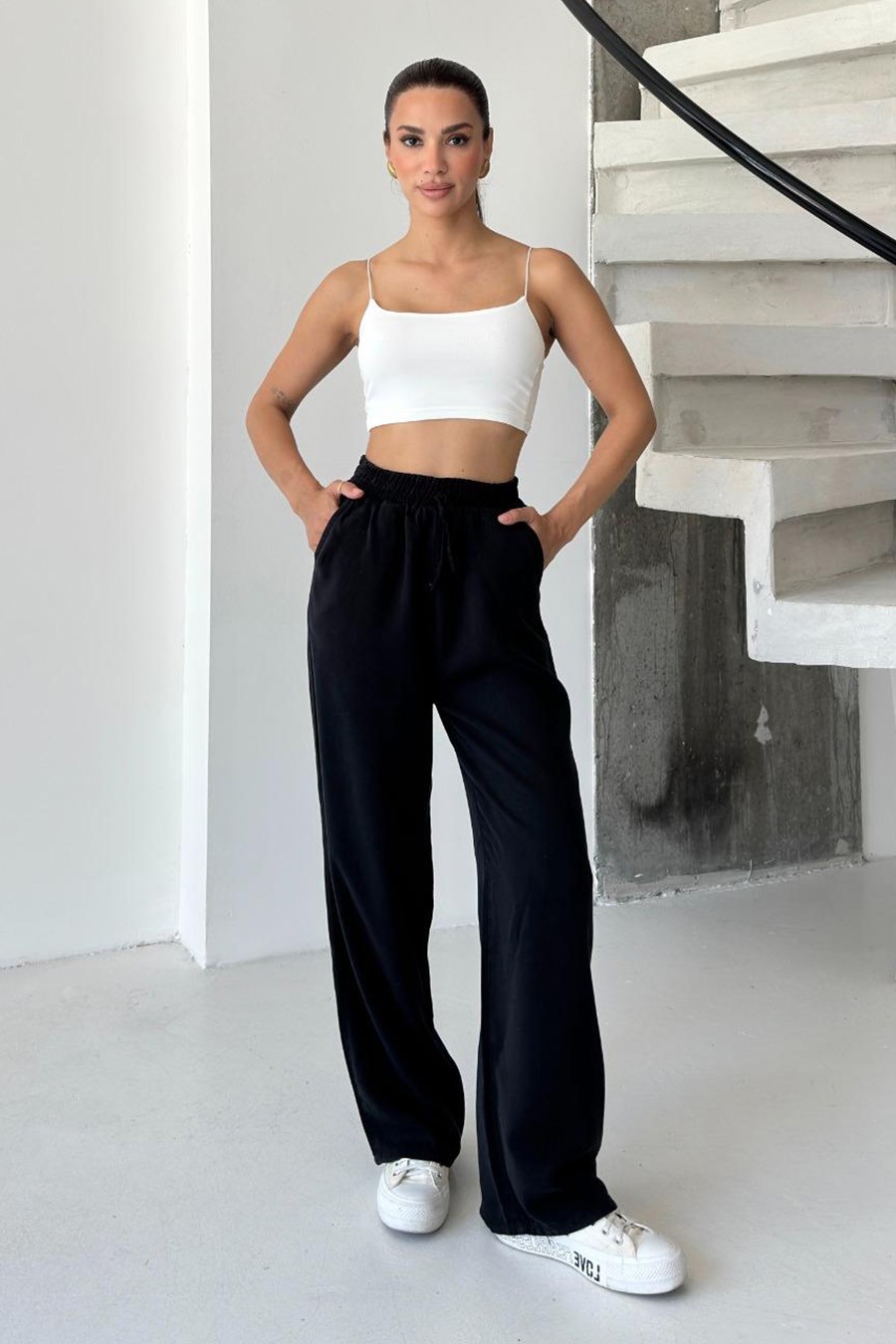 4655-Premium Keten Pantolon