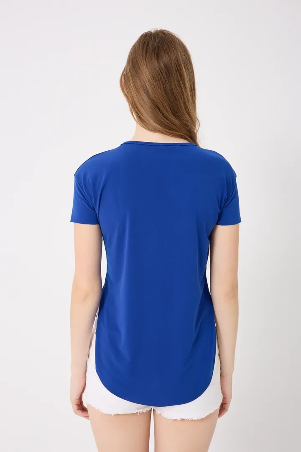 4650-Bisiklet Yaka T-Shirt