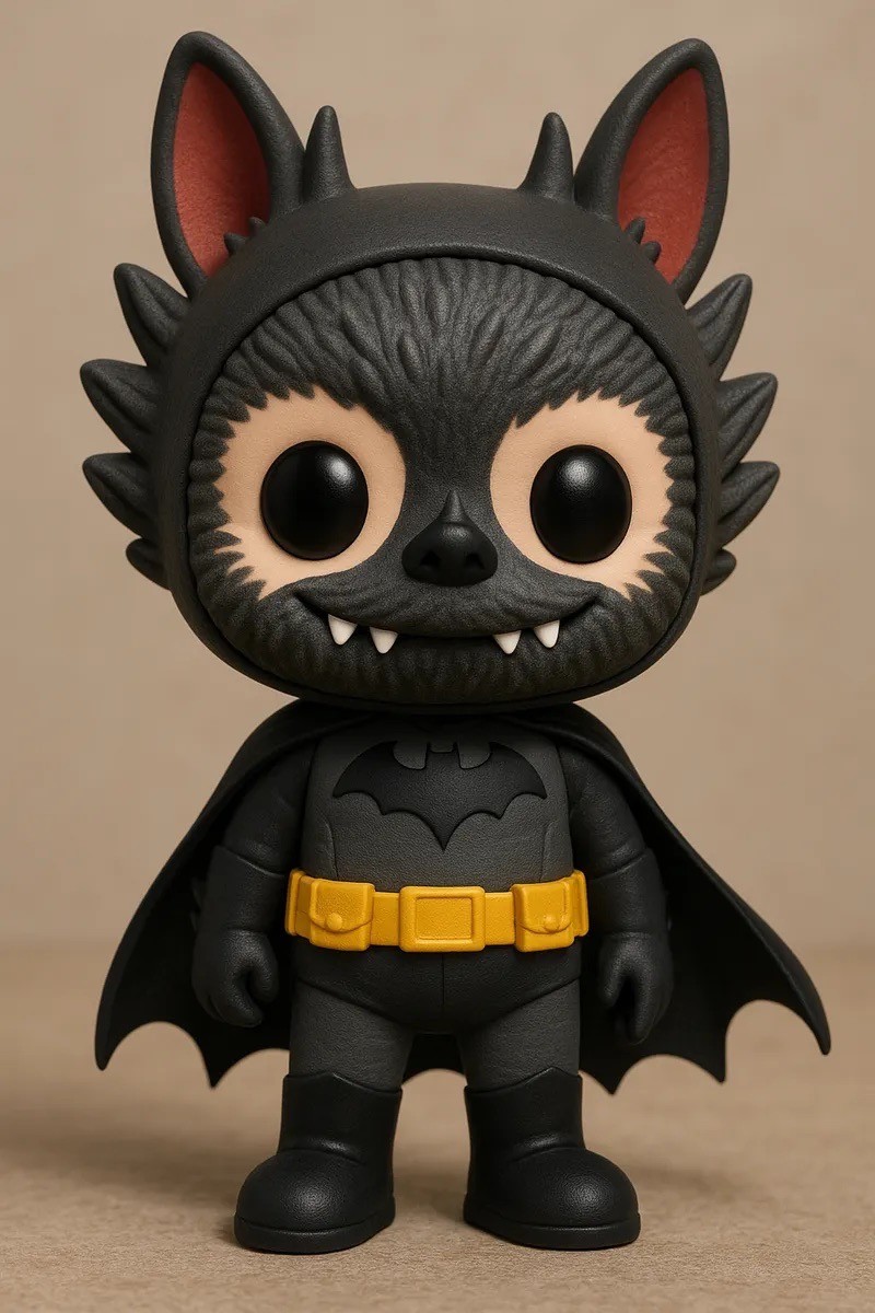 Özel Tasarım Labubu Figürleri - Batman
