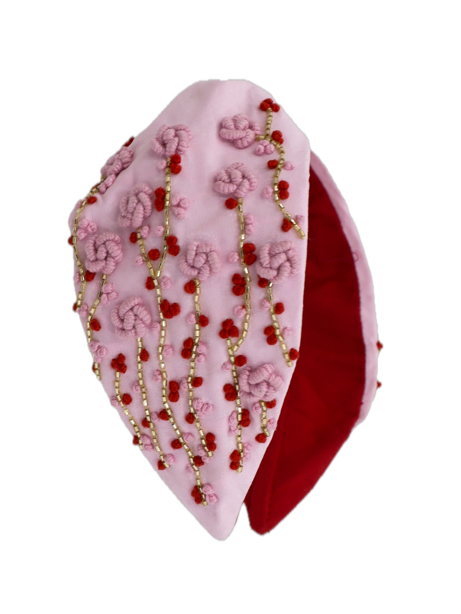 Agata Bead Embroidered Women Headband