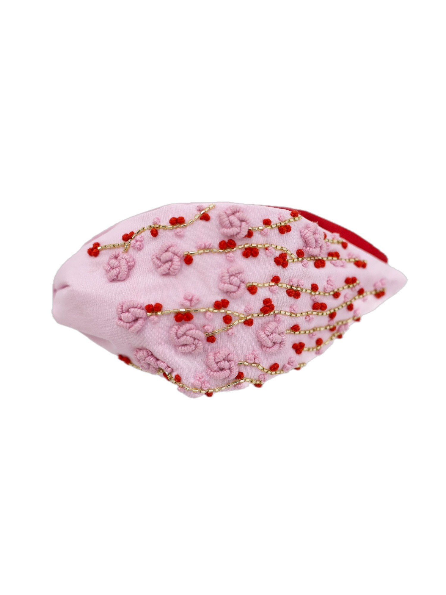 Agata Bead Embroidered Women Headband