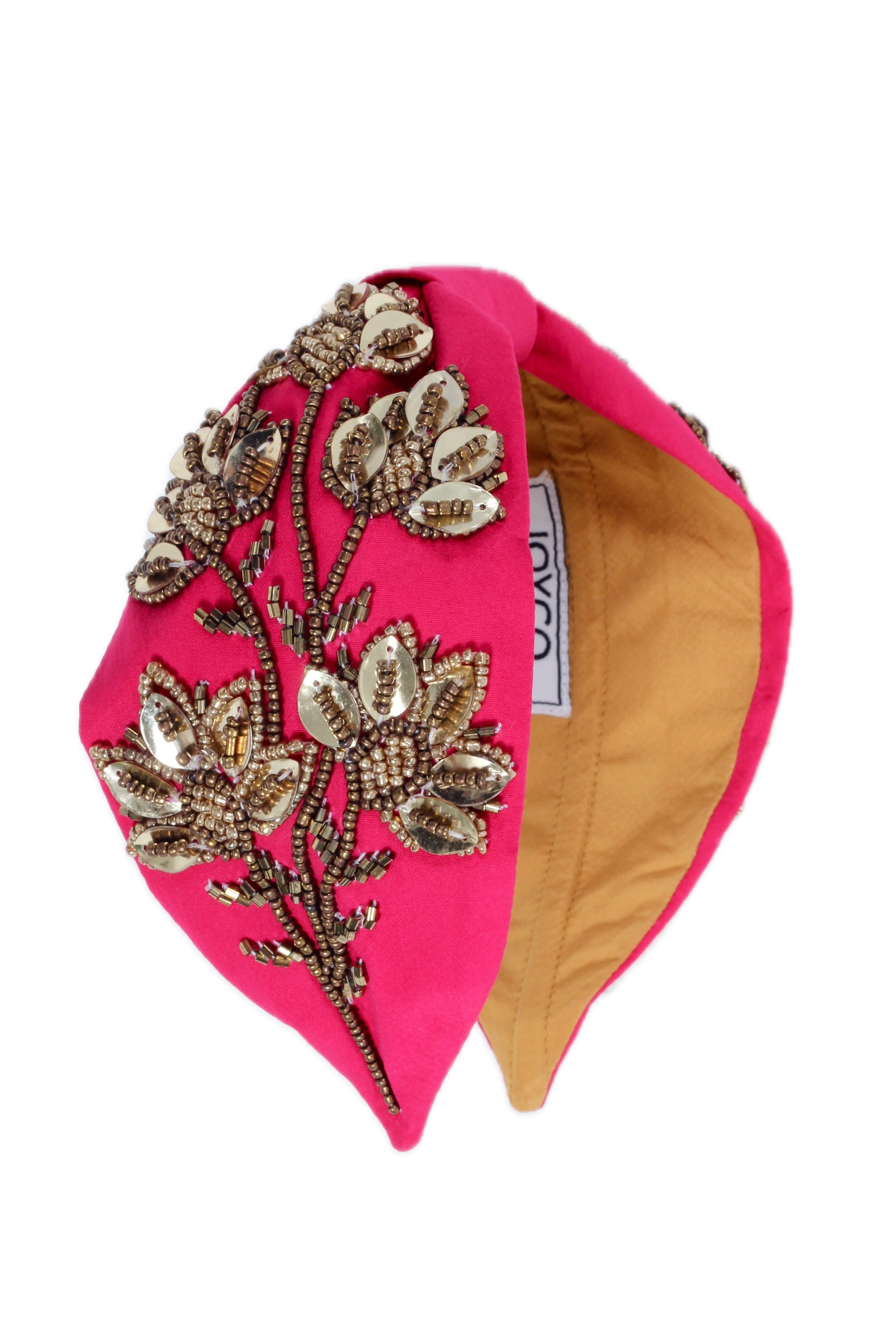 Belisa Pink Boncuk İşlemeli Kadın Taç