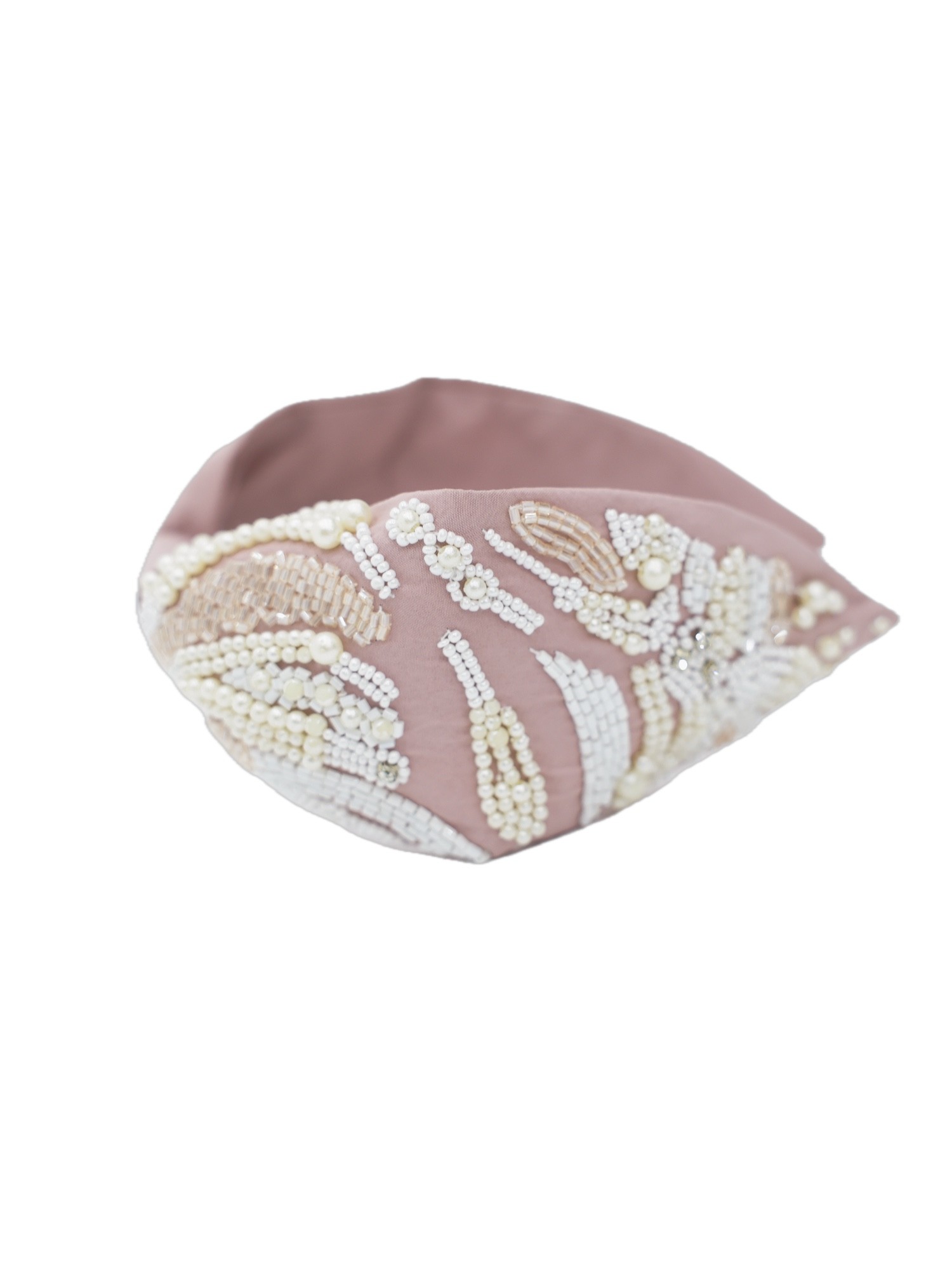 Agata Bead Embroidered Women Headband