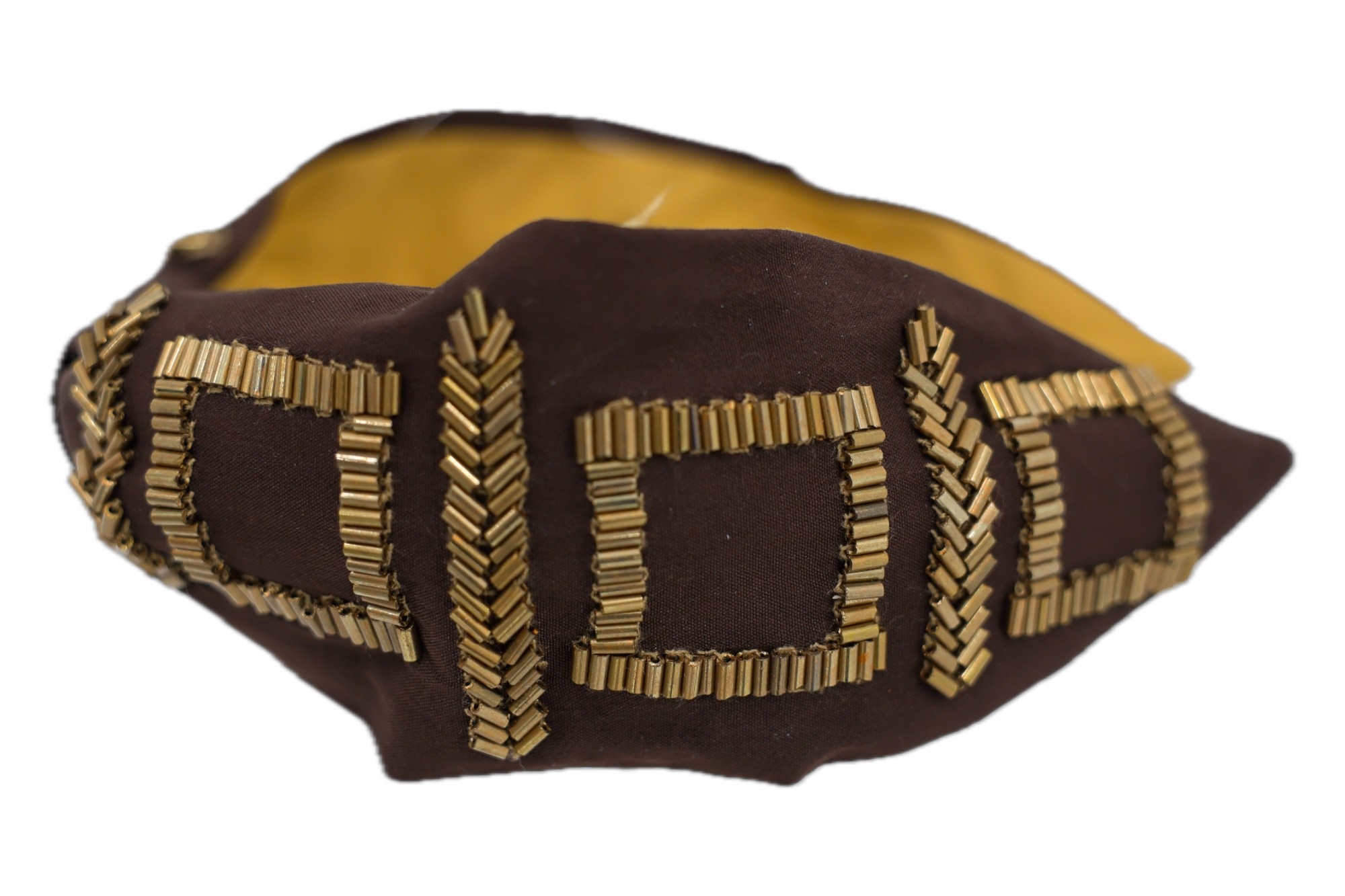 Agata Bead Embroidered Women Headband