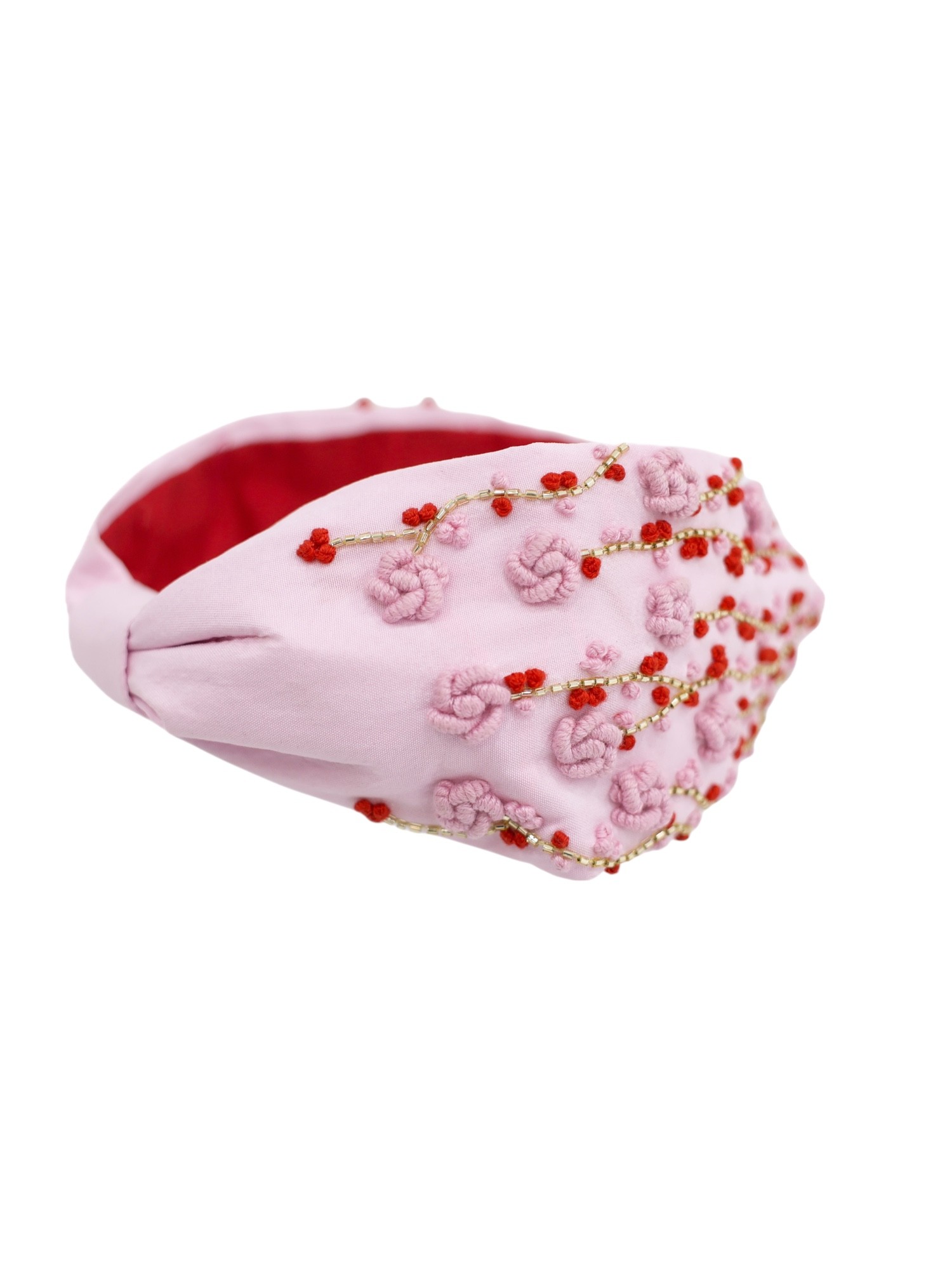 Agata Bead Embroidered Women Headband