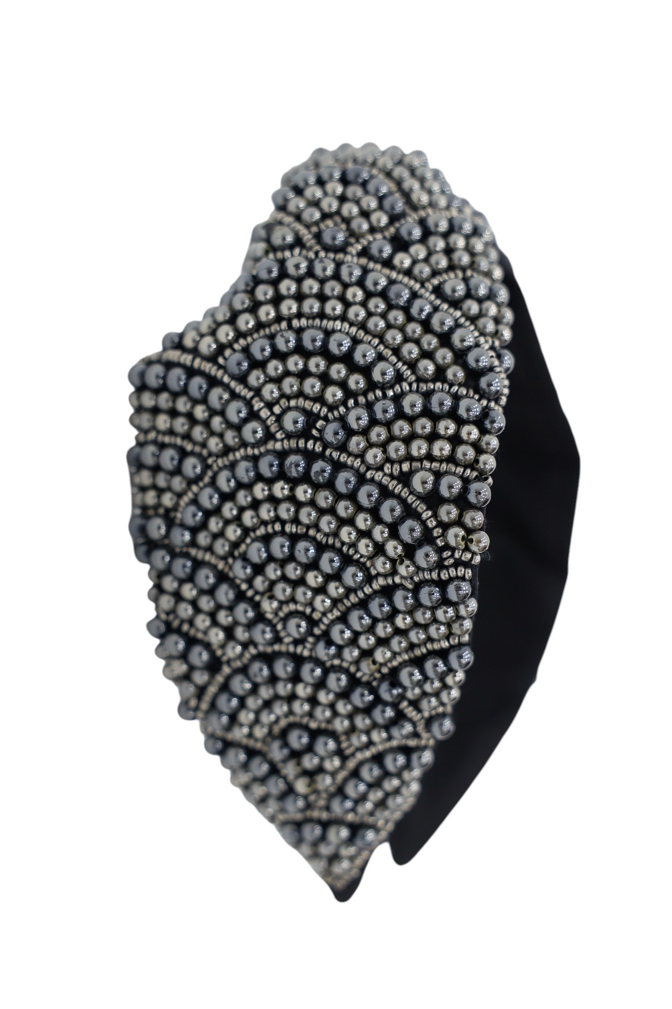 Agata Bead Embroidered Women Headband