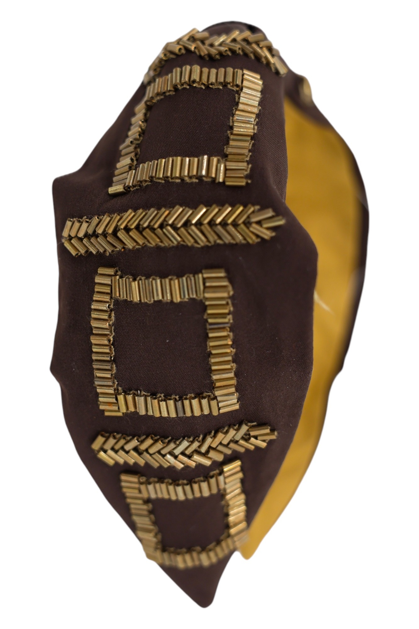 Agata Bead Embroidered Women Headband