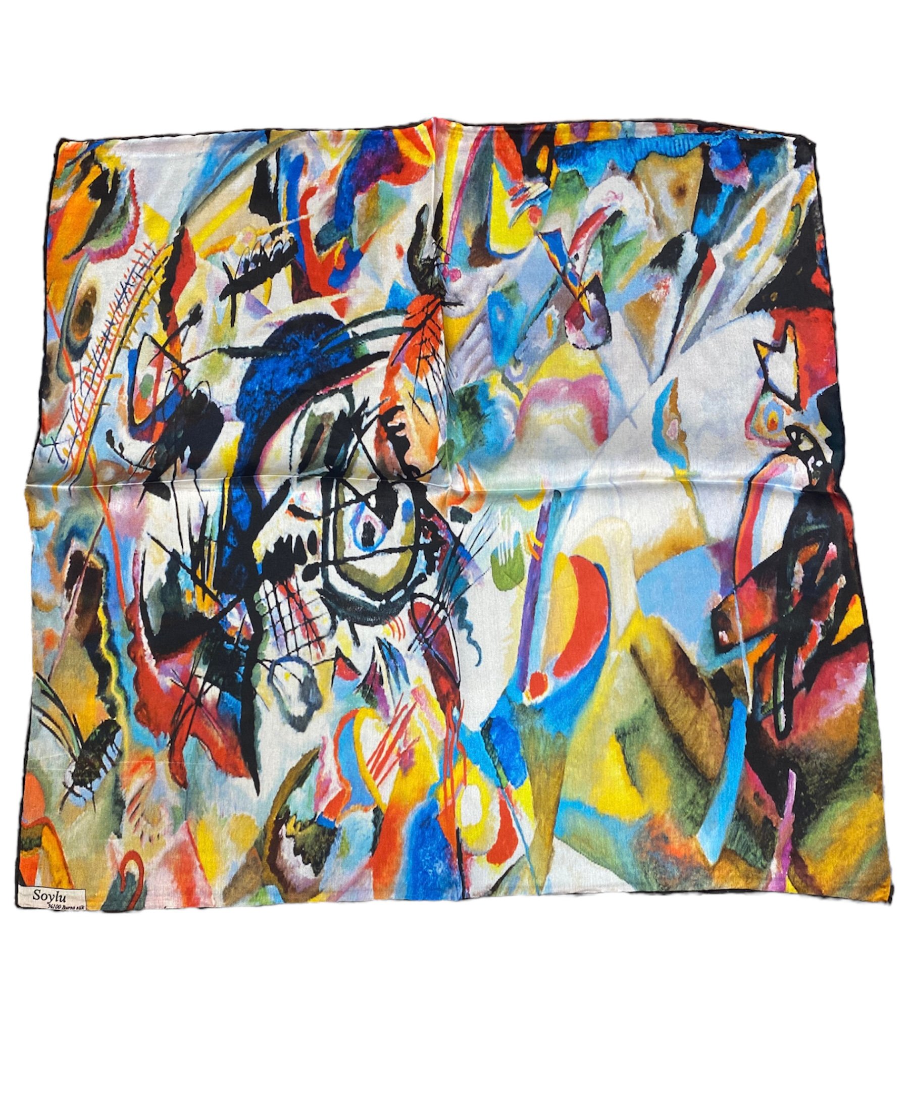 Kandinsky Kompozisyon İpek Mendil Fular
