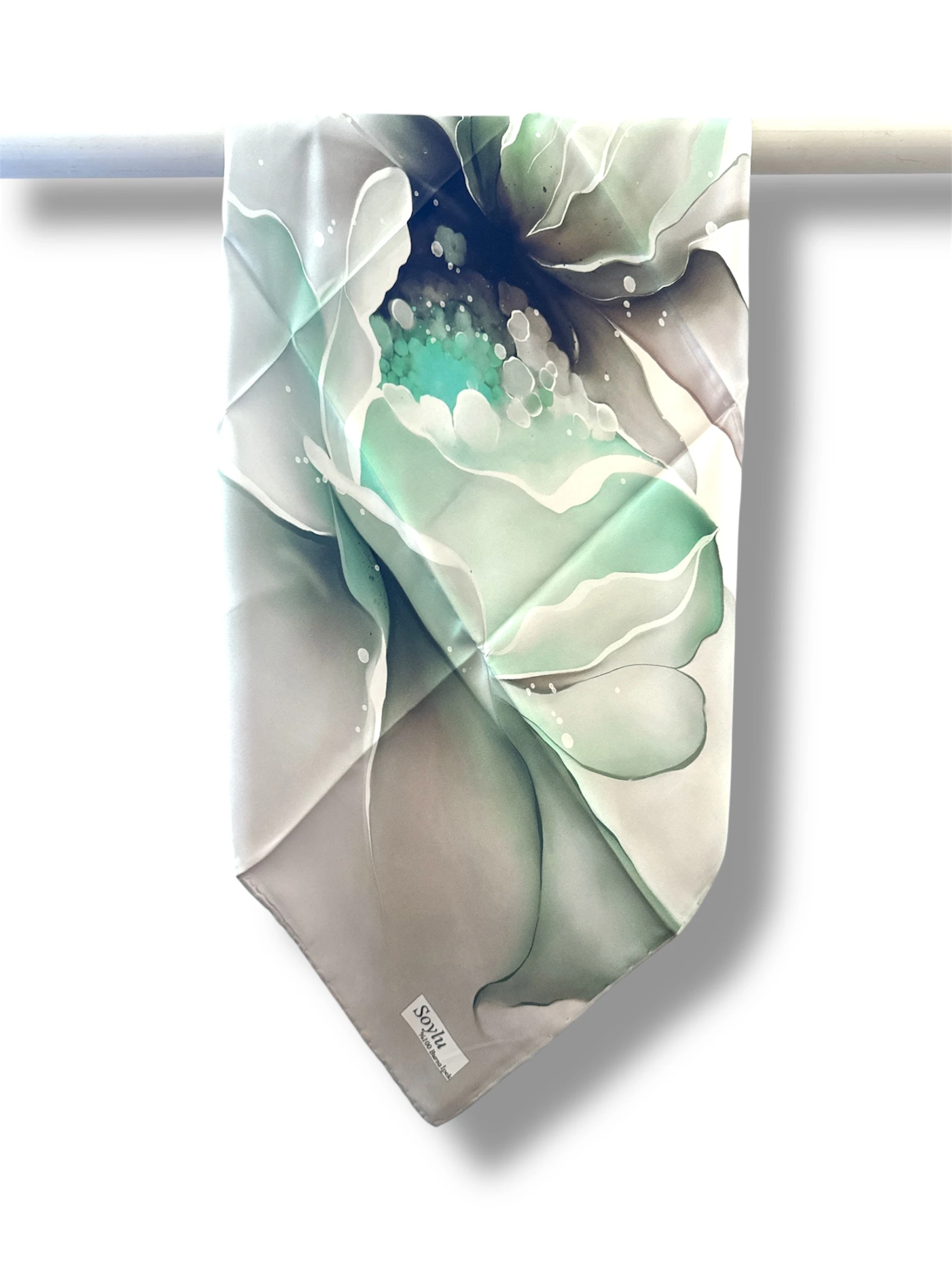 Desenli İpek Twill Eşarp