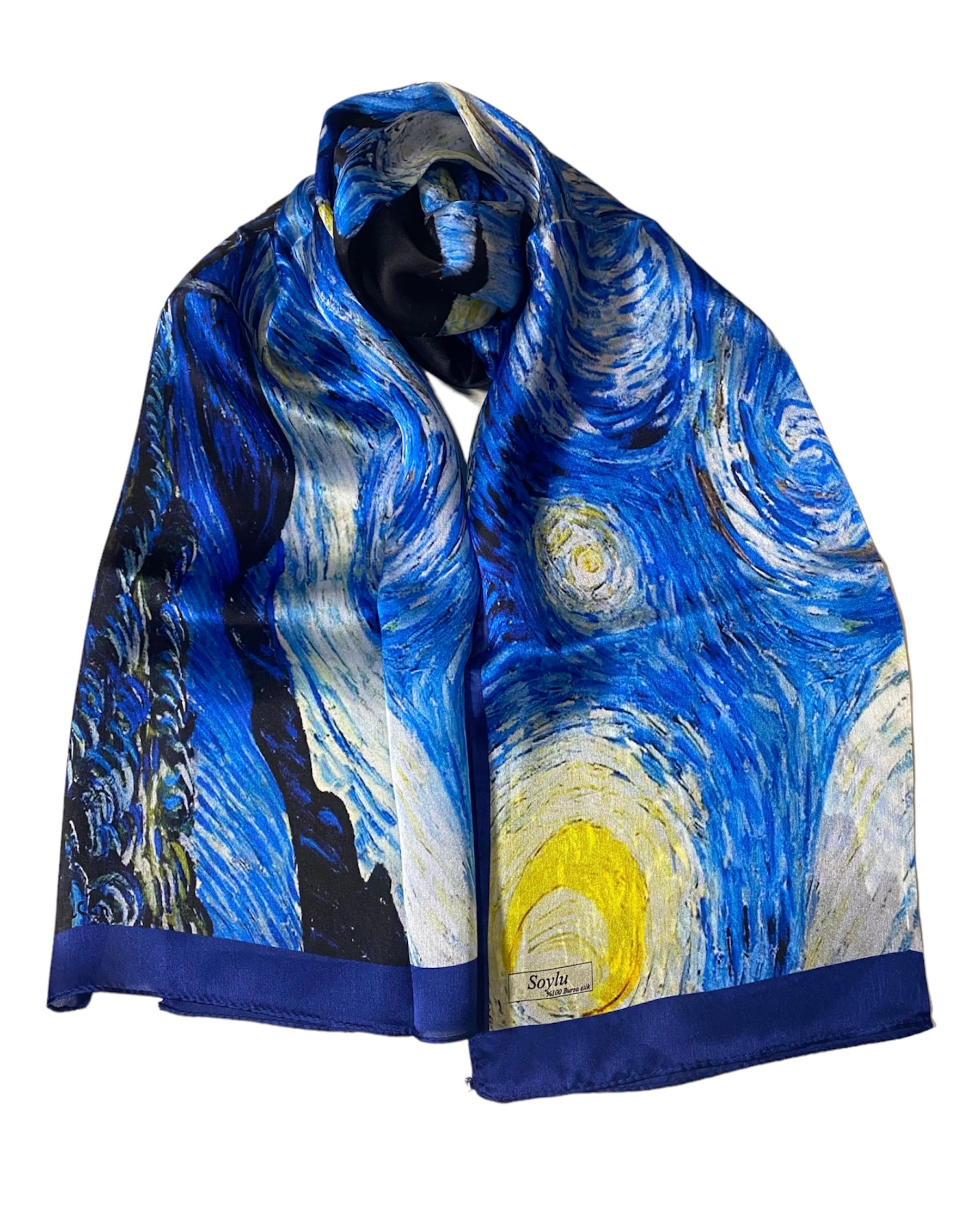 Van Gogh Yıldızlı Geceler İpek Fular