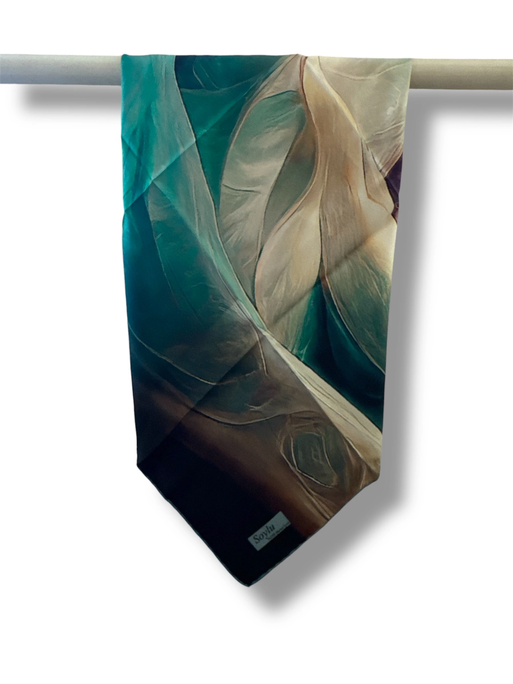 Desenli İpek Twill Eşarp