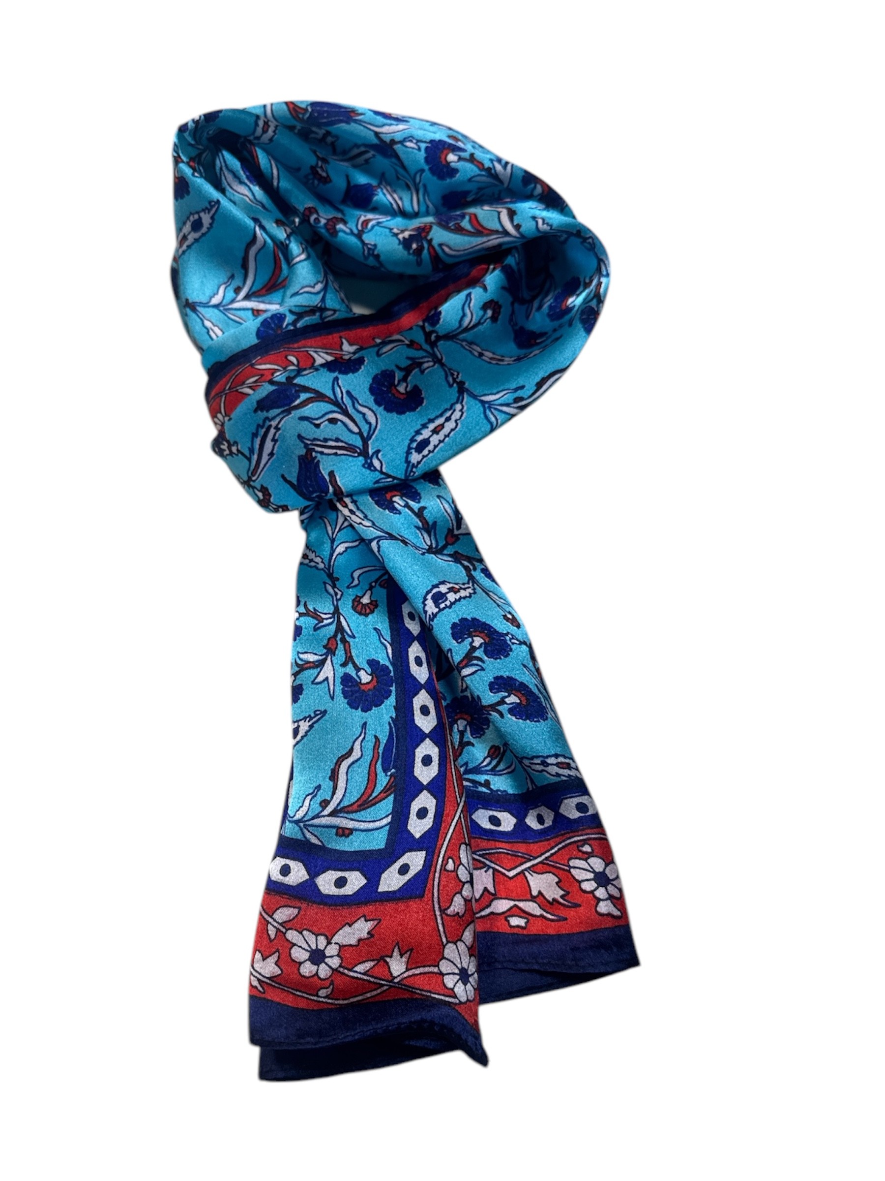 Motif Desenli İpek Fular