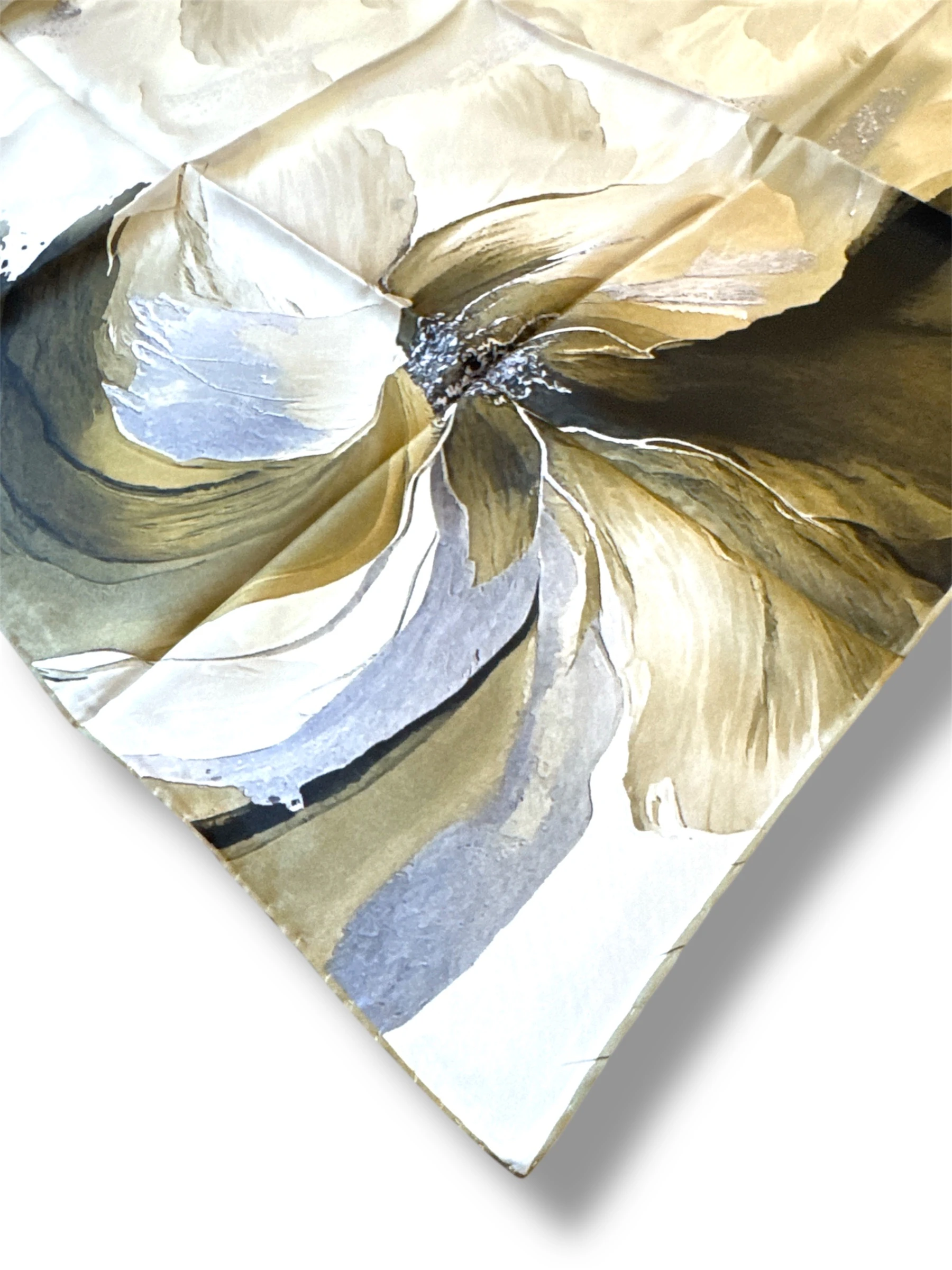 Desenli İpek Twill Eşarp