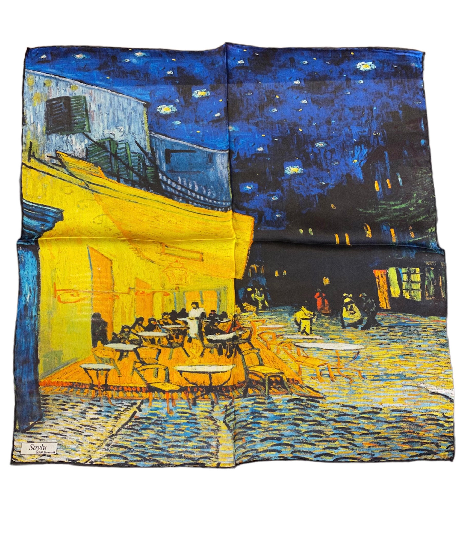 Van Gogh Teras Kafe İpek Mendil Fular