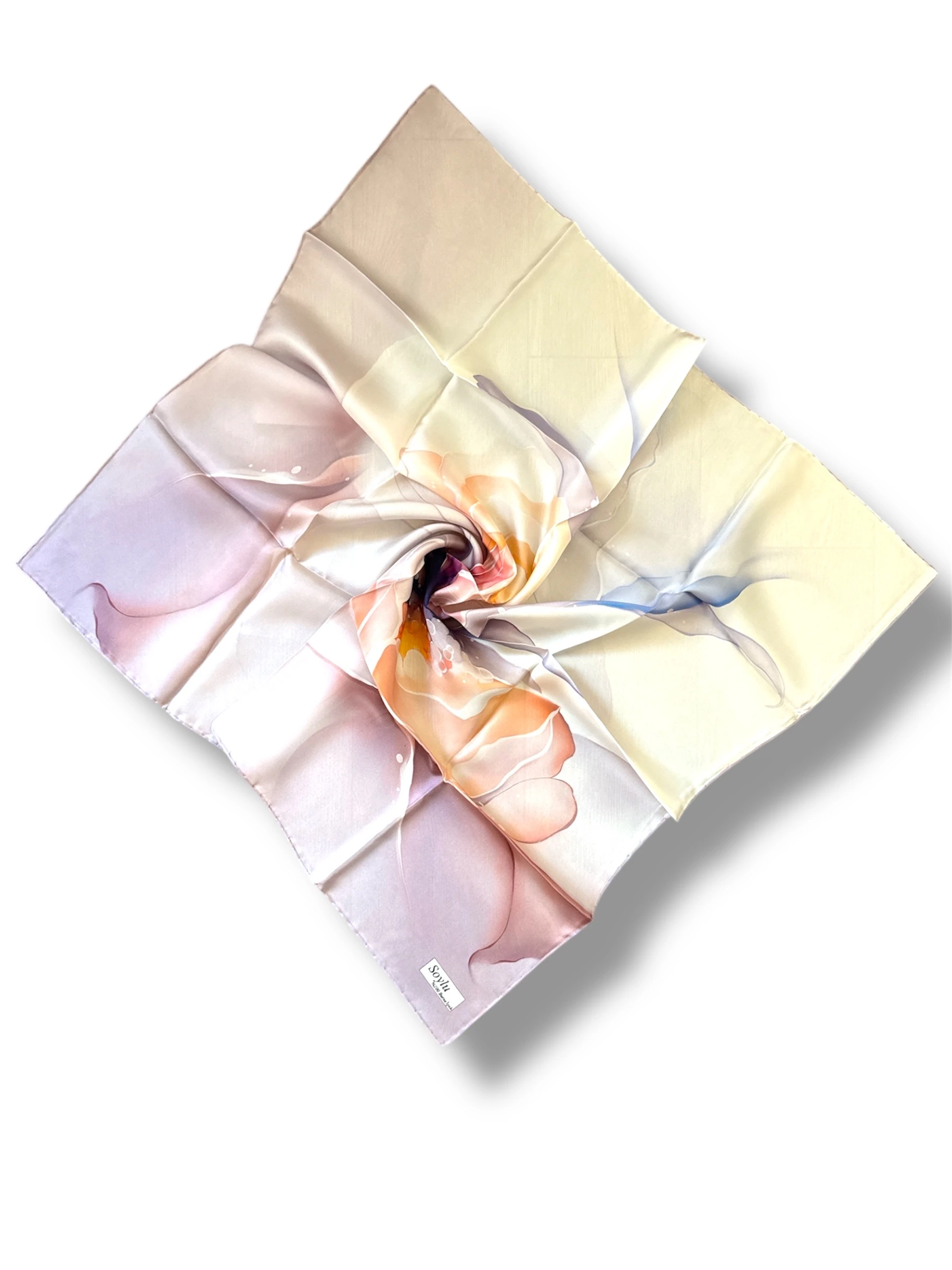 Desenli İpek Twill Eşarp