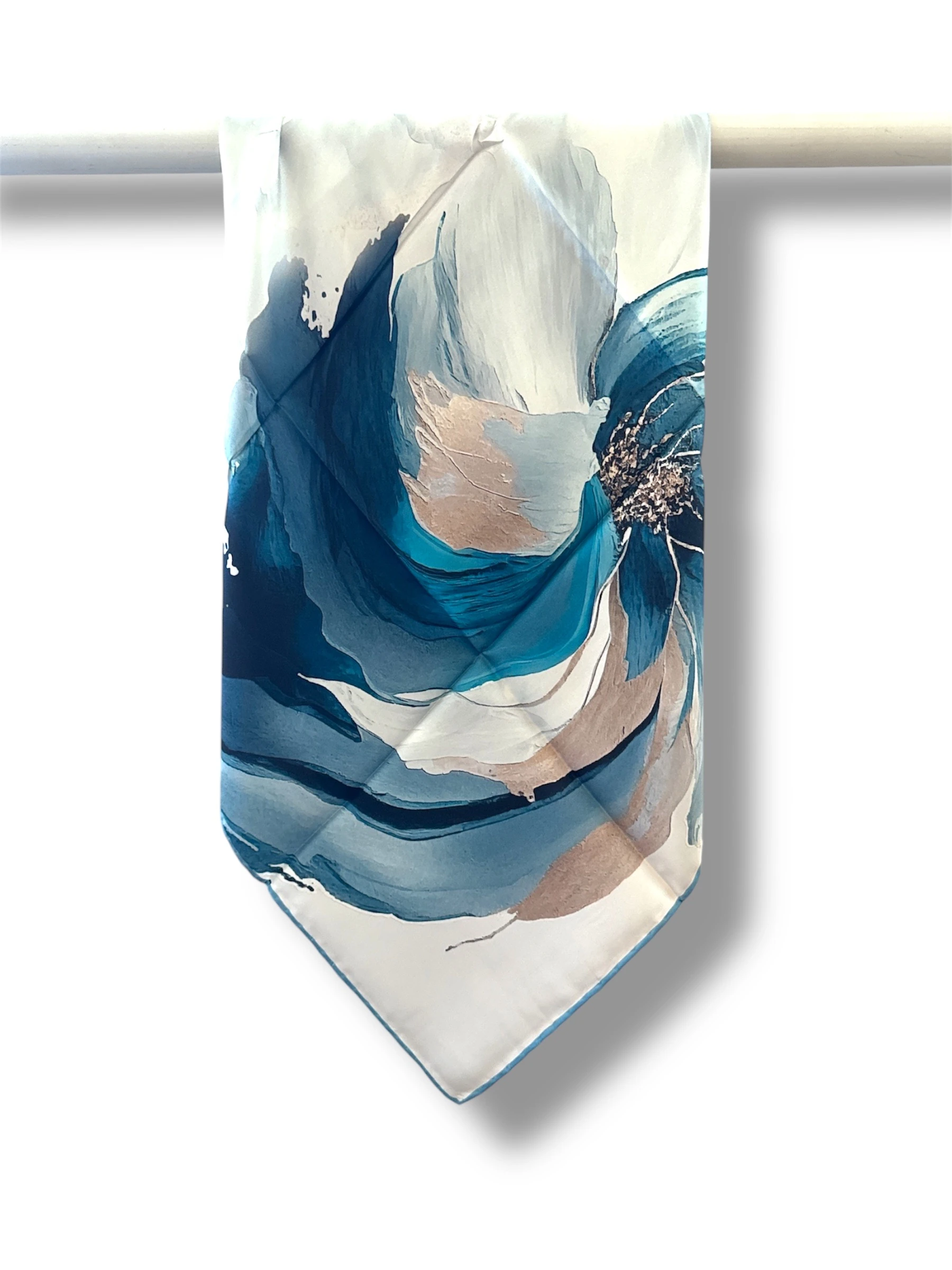 Desenli İpek Twill Eşarp