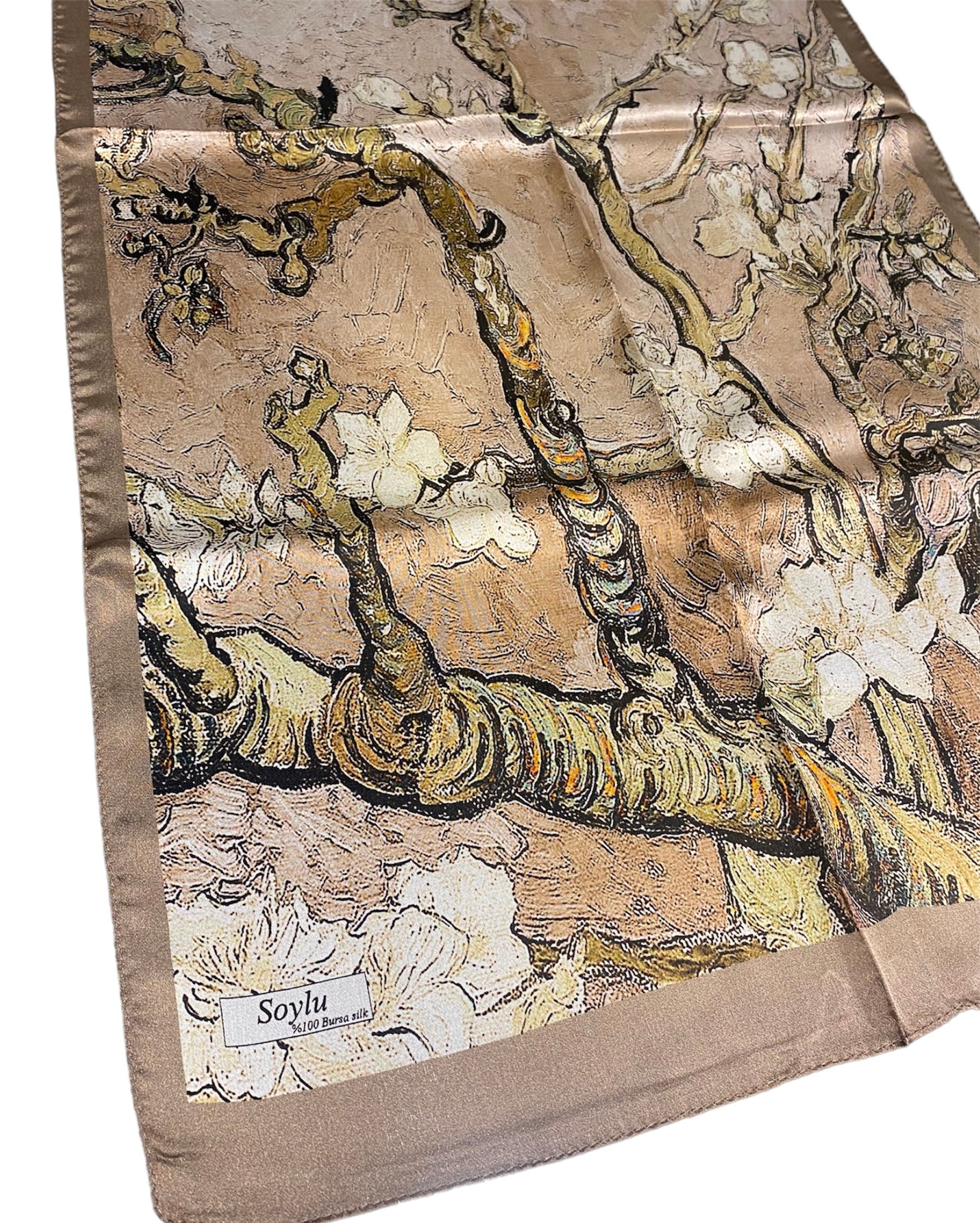 Vincent Van Gogh Badem Ağacı İpek Fular
