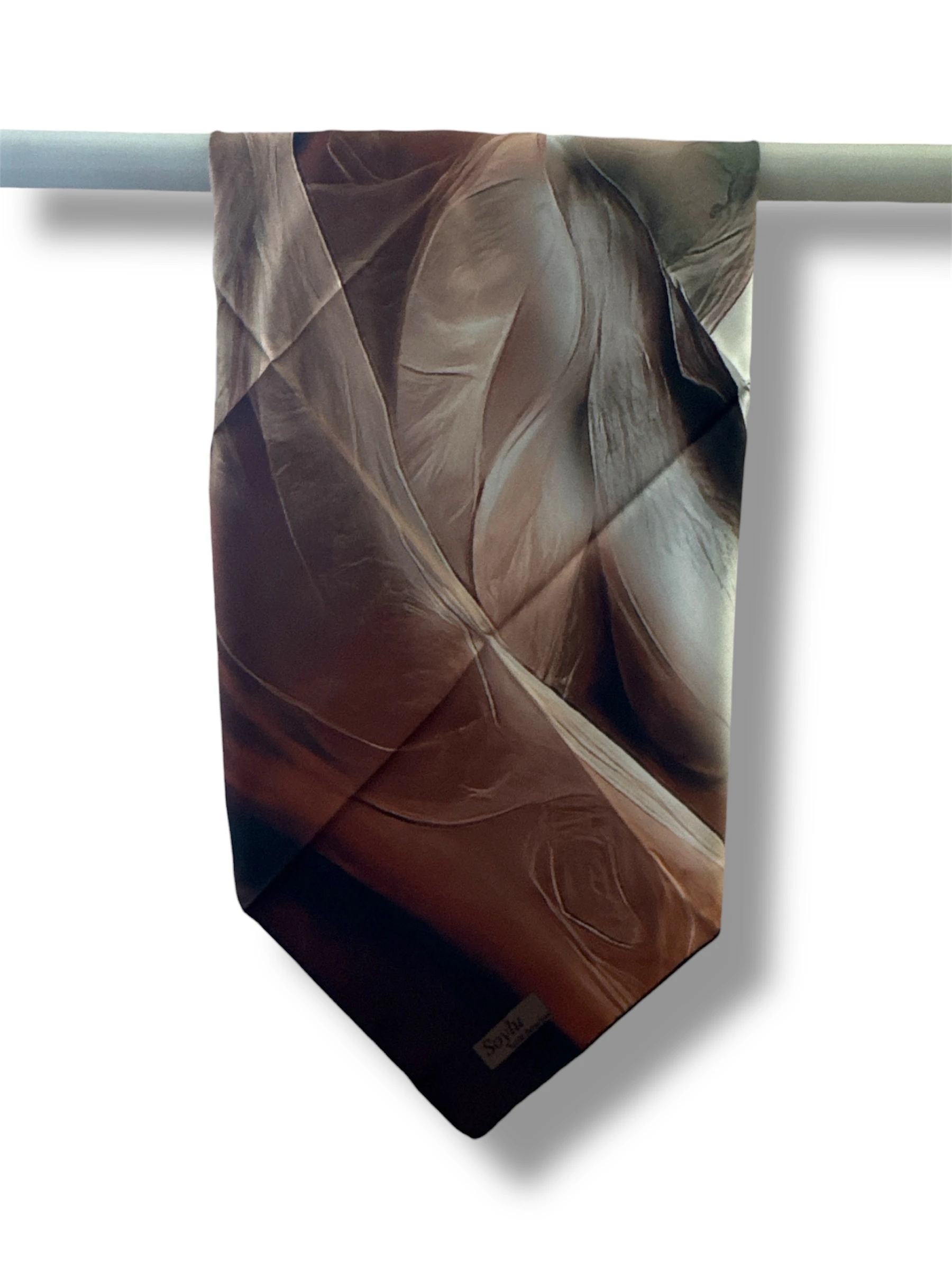 Desenli İpek Twill Eşarp