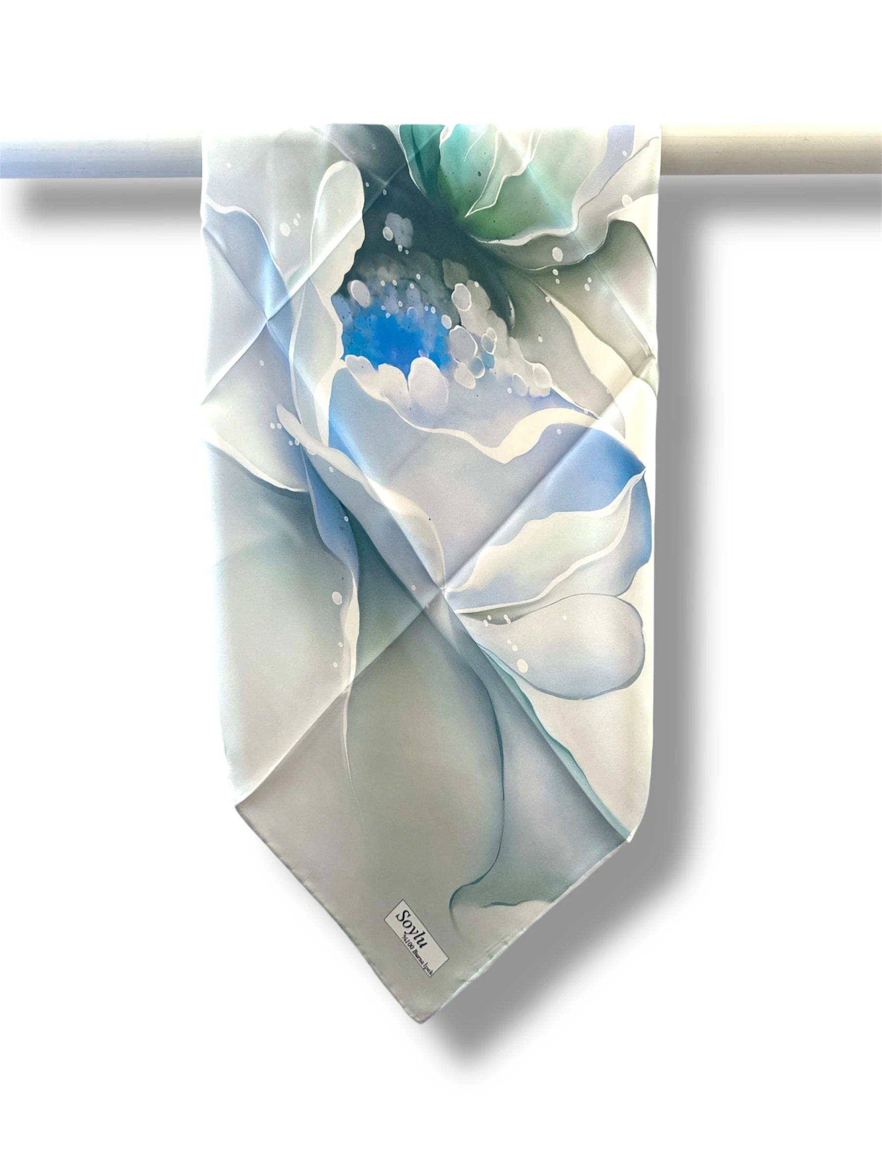 Desenli İpek Twill Eşarp