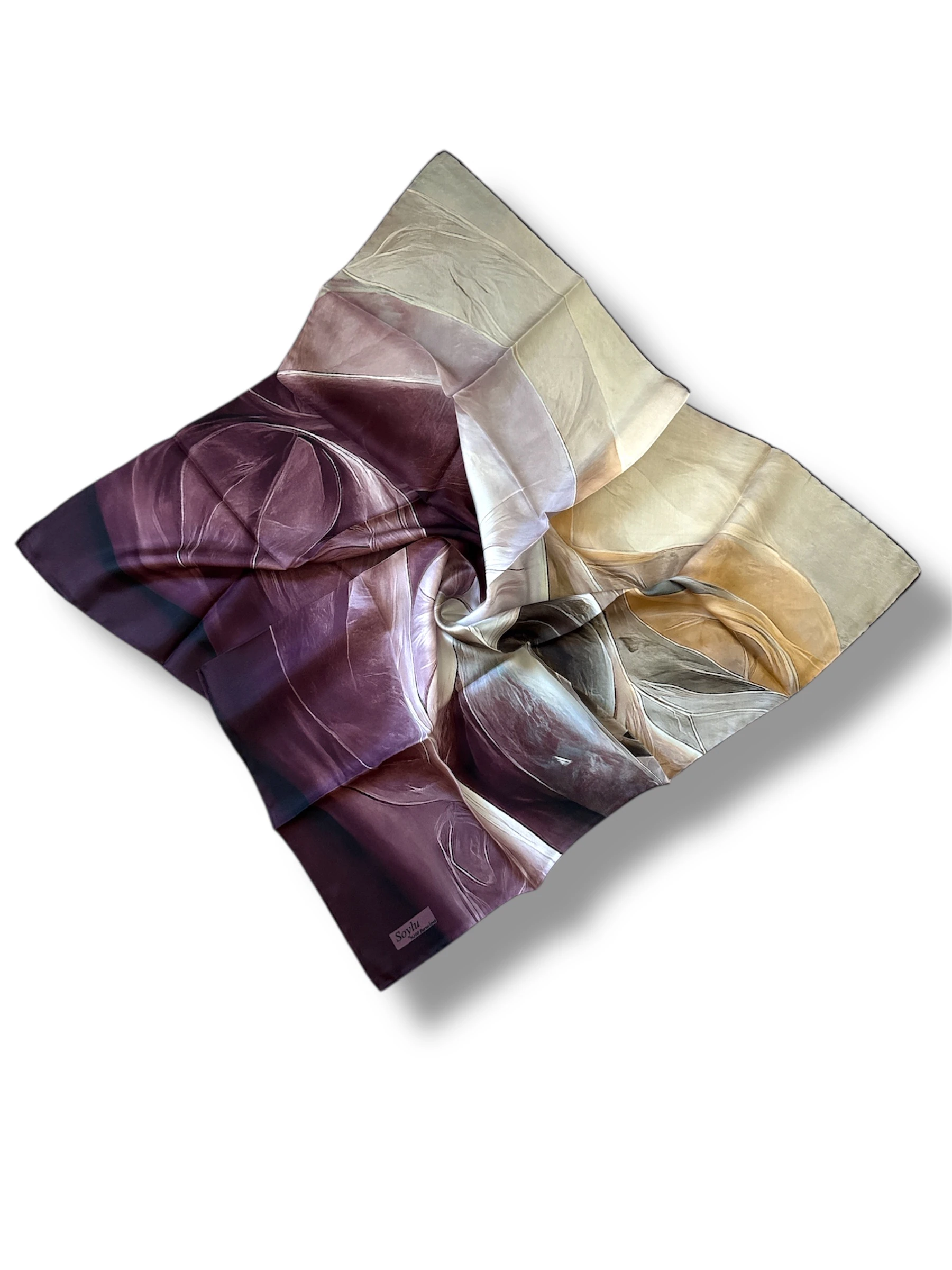 Desenli İpek Twill Eşarp