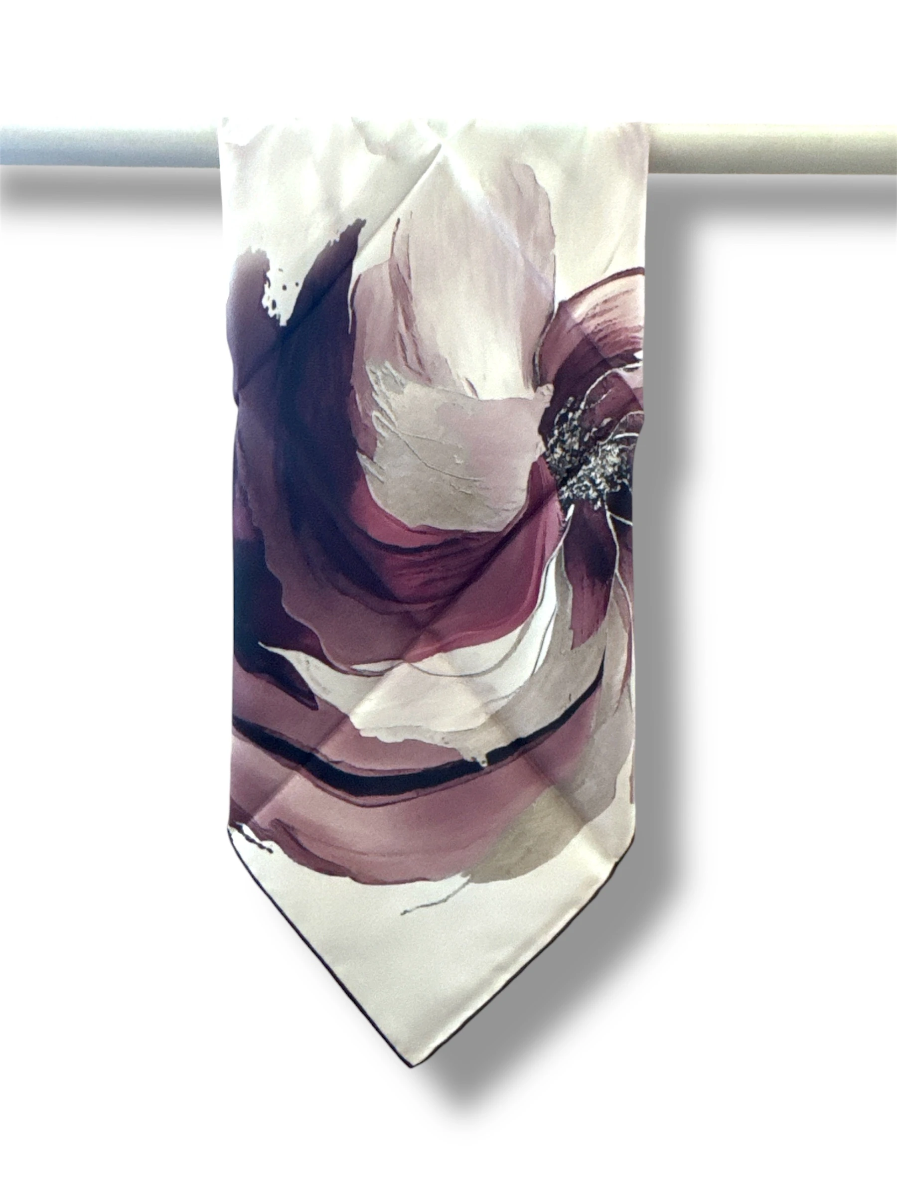 Desenli İpek Twill Eşarp