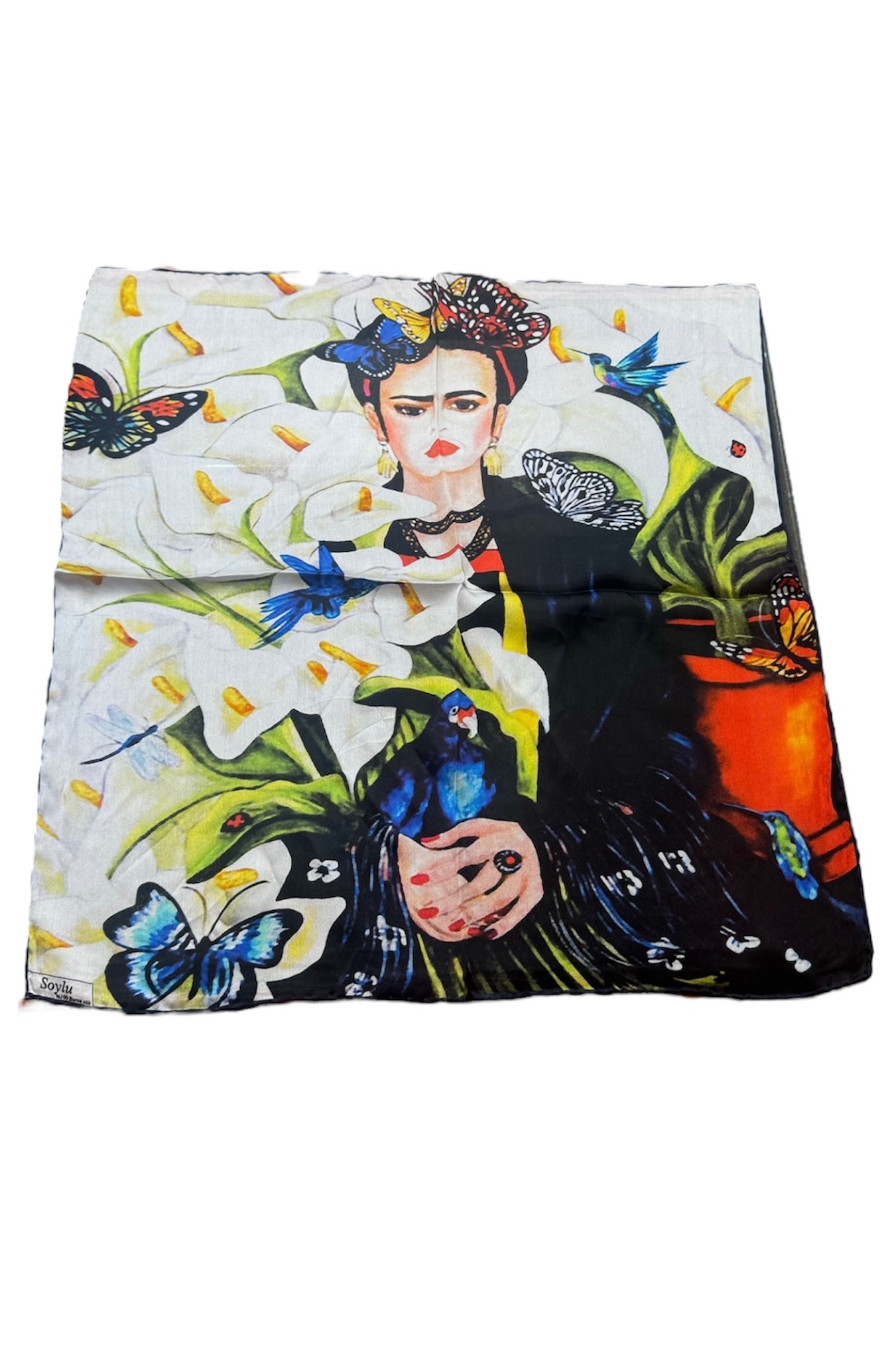 Frida Kahlo İpek Mendil Fular
