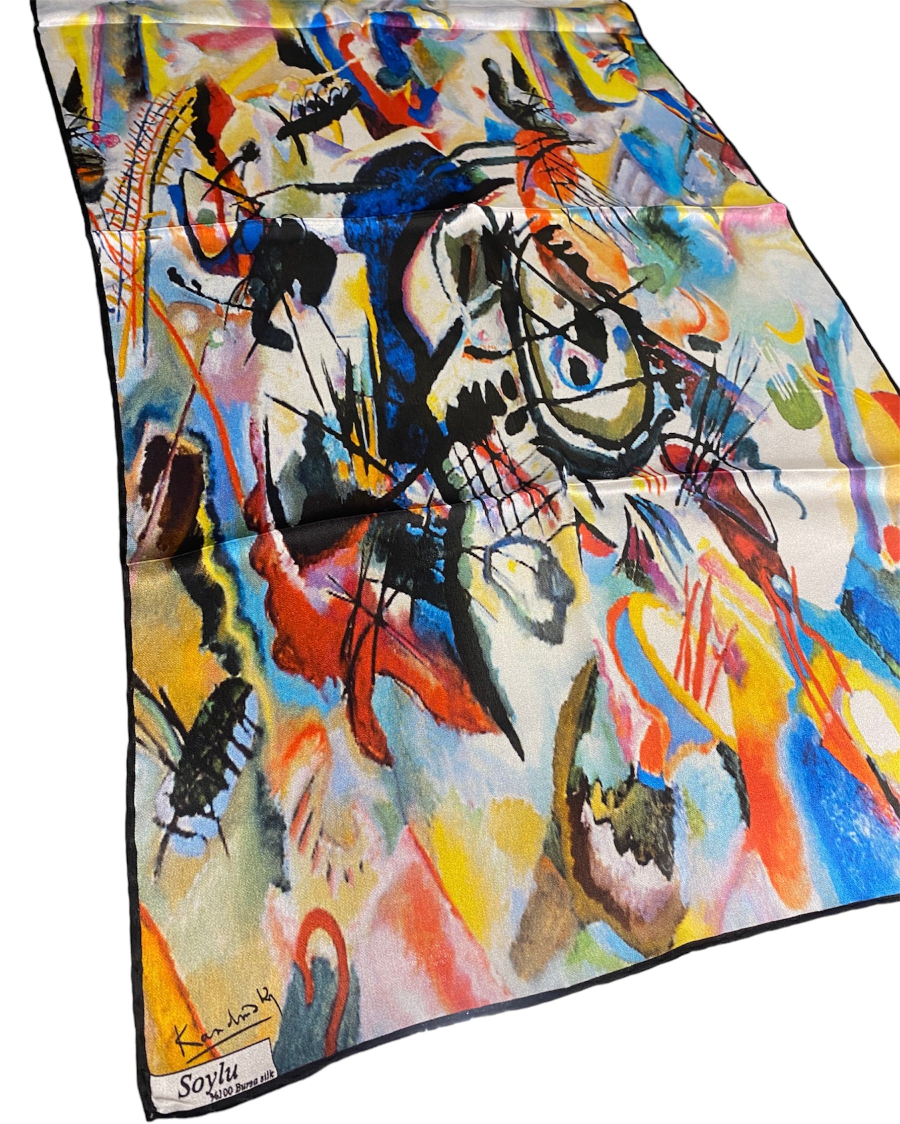 Kandinsky Kompozisyon İpek Fular