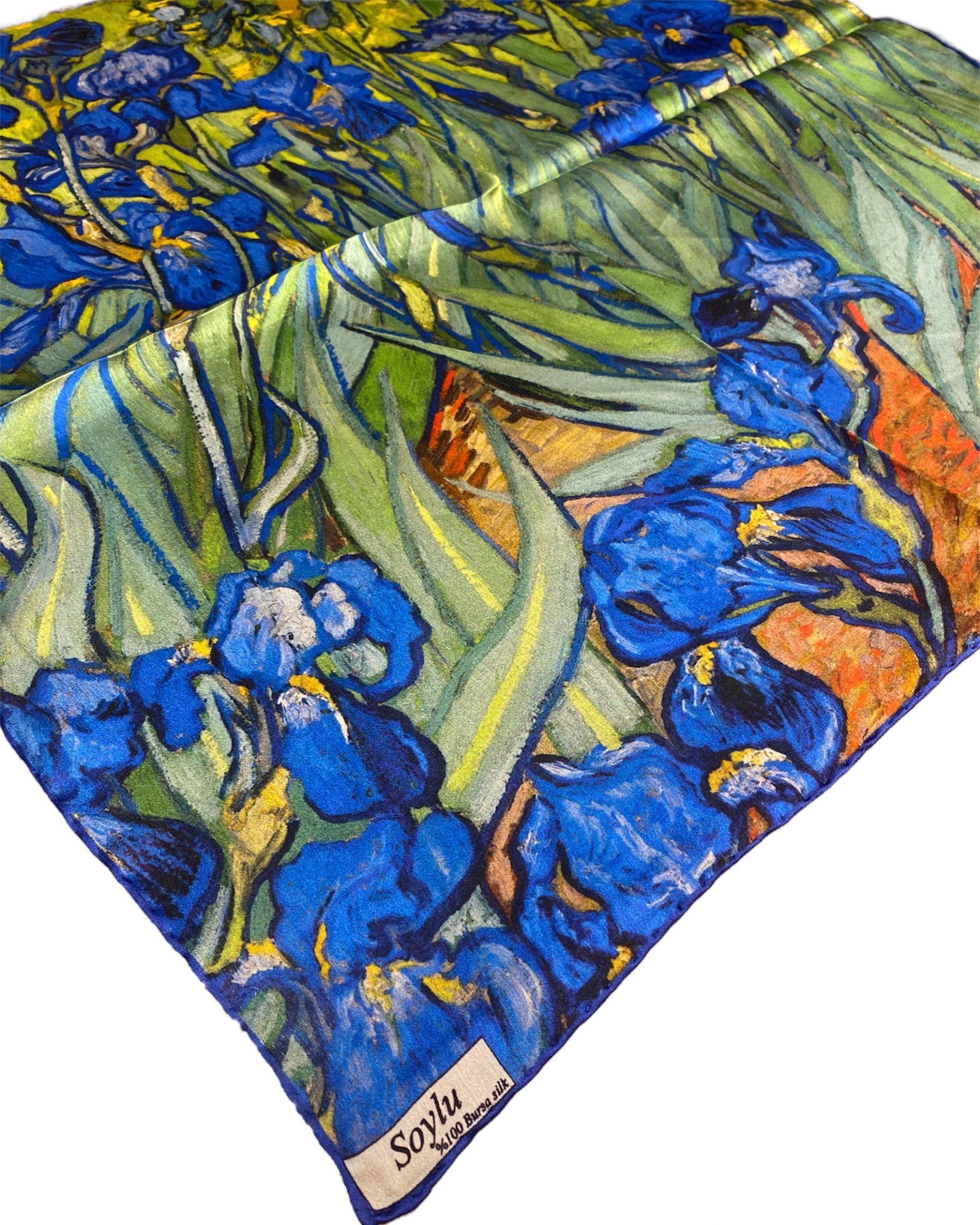 Van Gogh İrisler İpek Mendil Fular