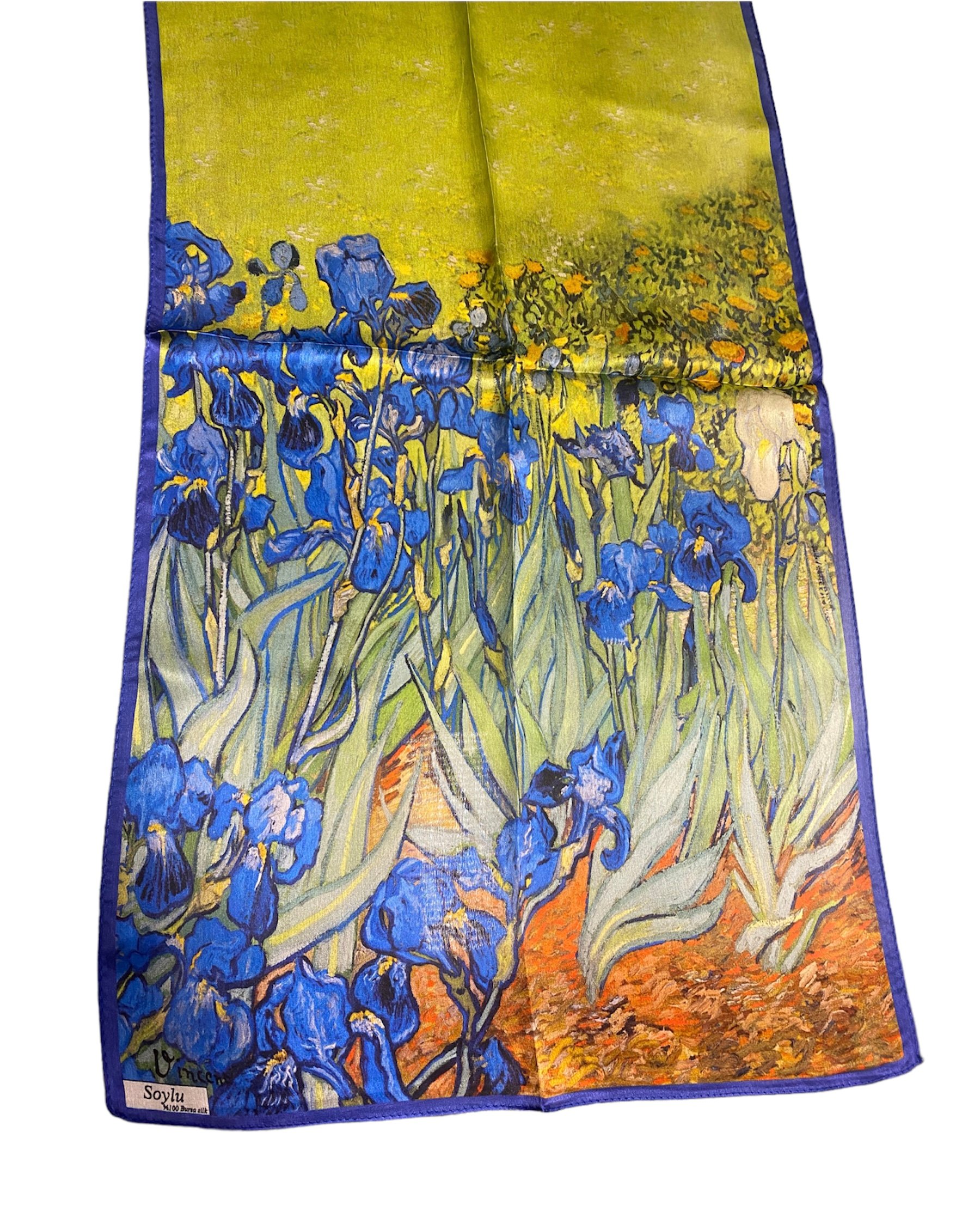Vincent Van Gogh İrisler İpek Fular