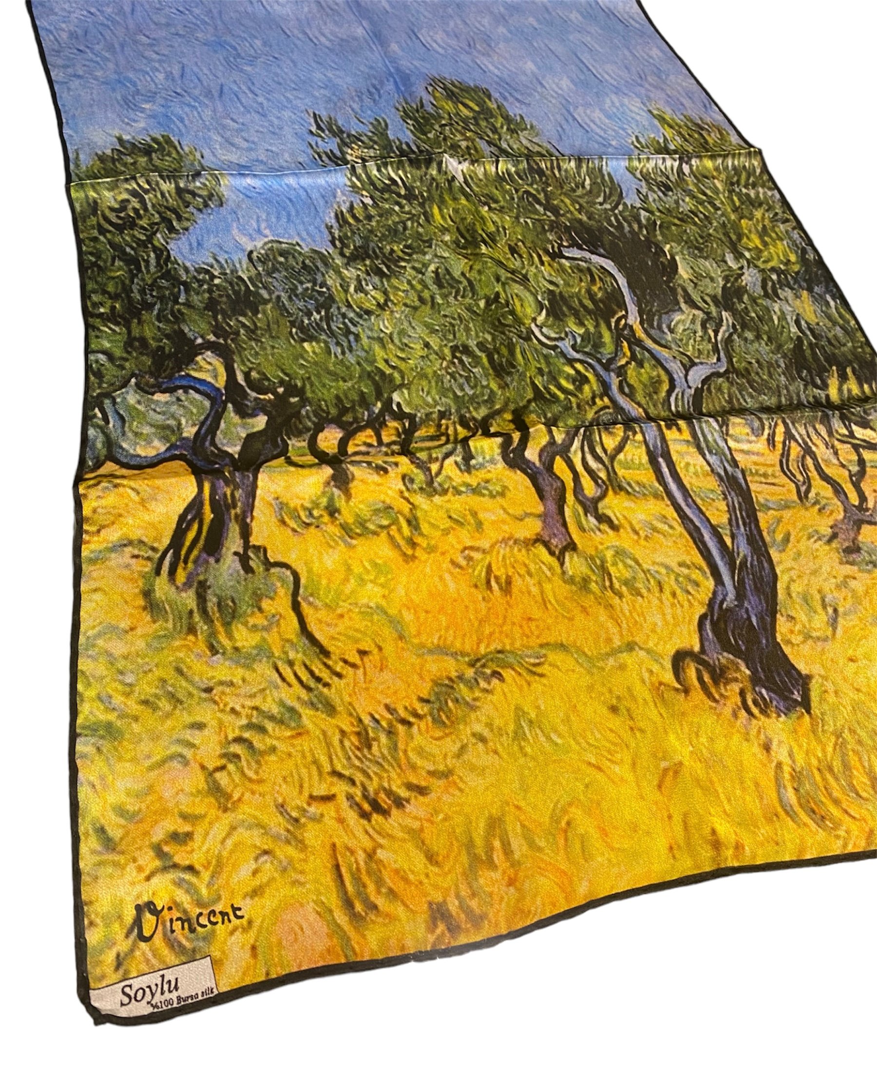 Vincent Van Gogh Zeytin Ağacı İpek Fular