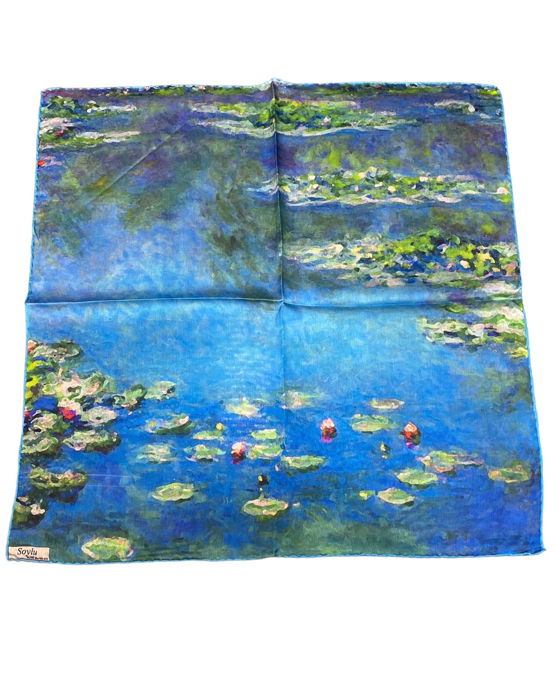 Claude Monet Nilüferler İpek Mendil Fular