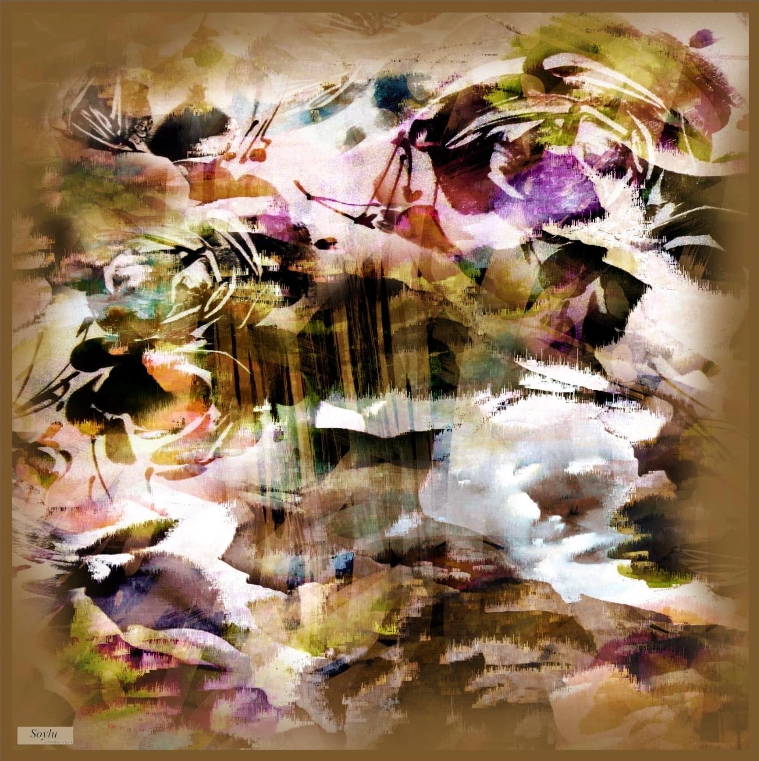 Desenli İpek Twill Eşarp