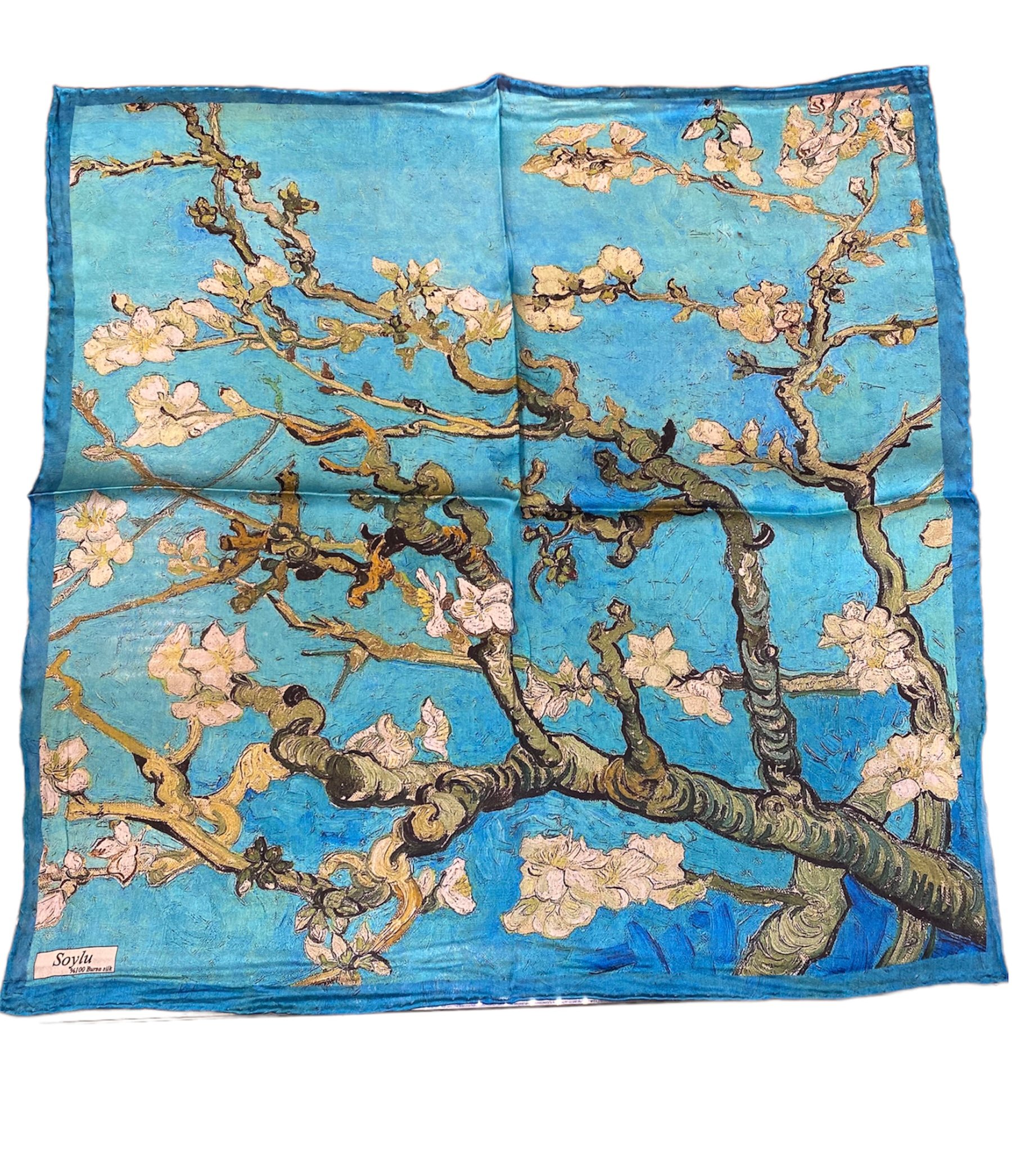 Vincent Van Gogh Badem Ağacı İpek Mendil Fular