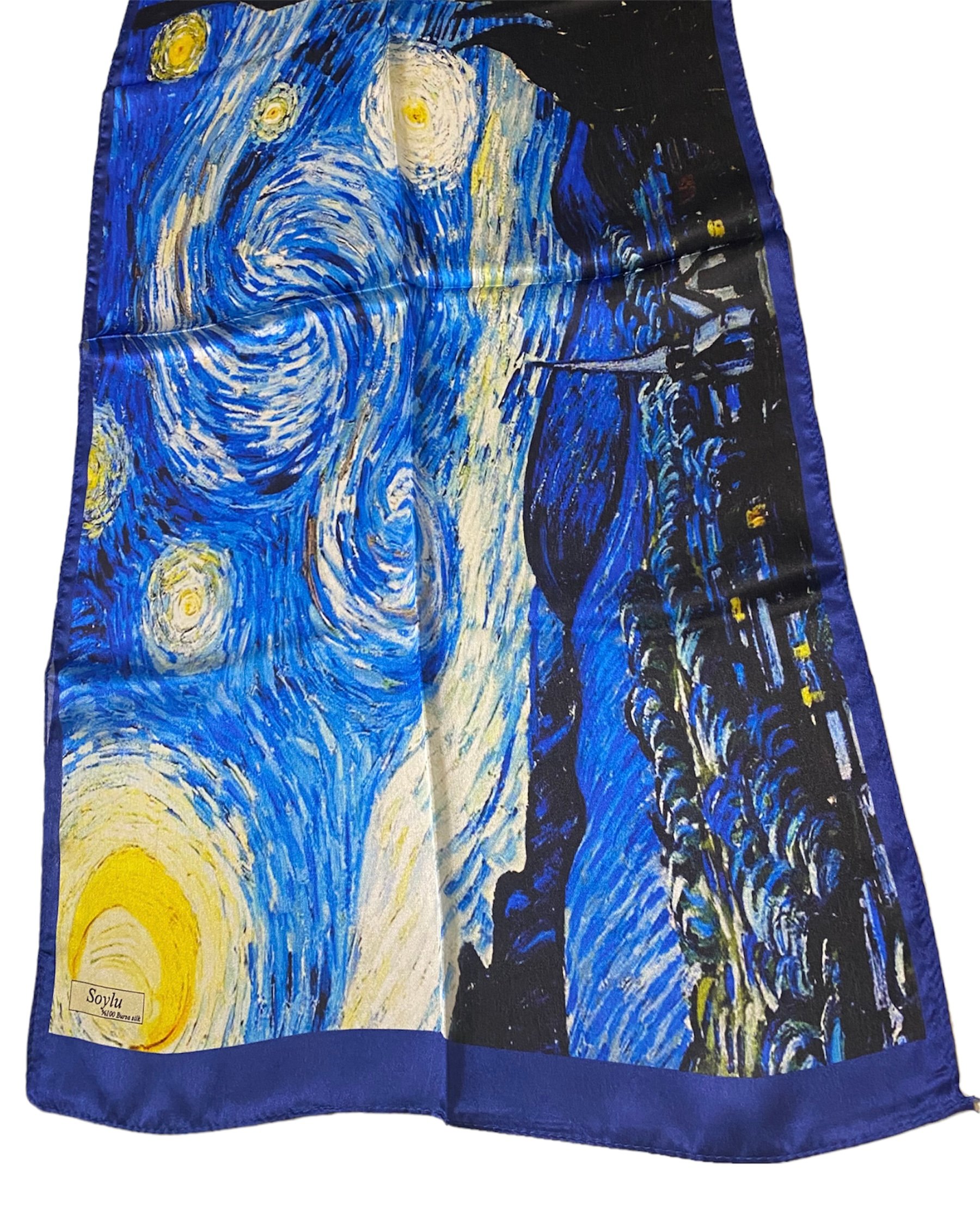 Van Gogh Yıldızlı Geceler İpek Fular