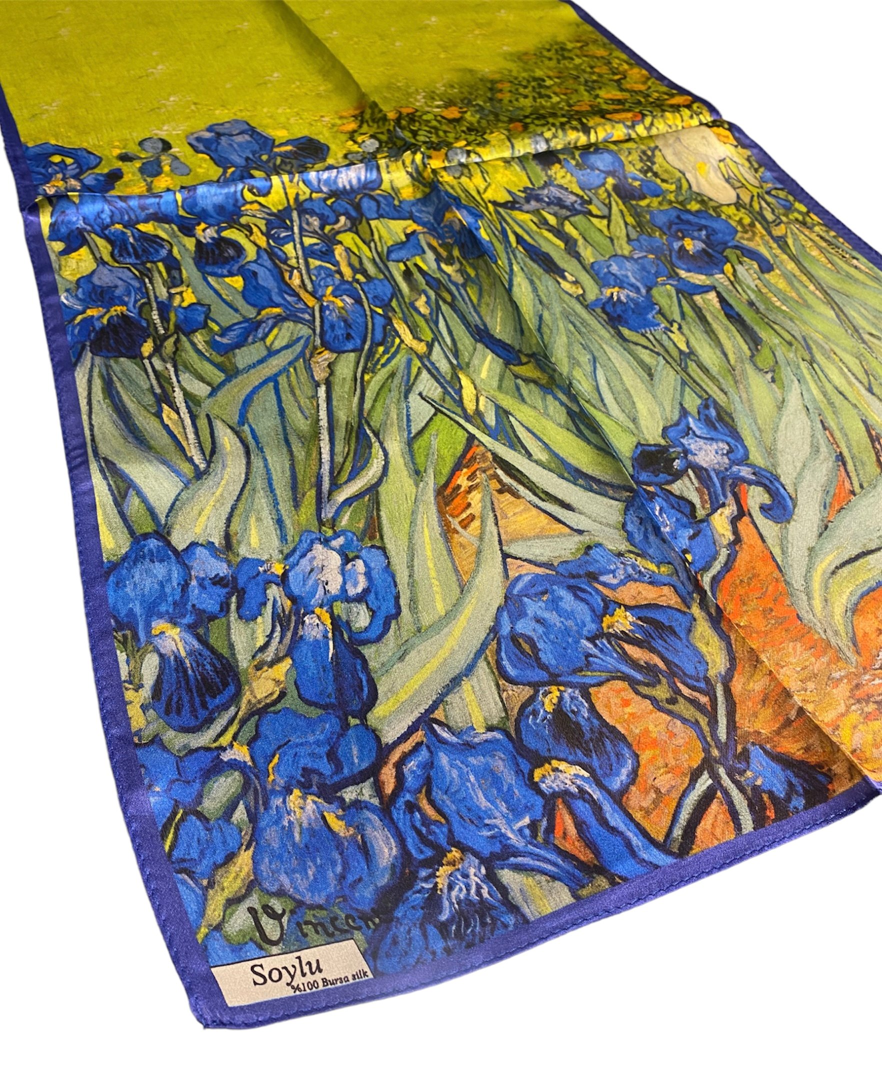 Vincent Van Gogh İrisler İpek Fular