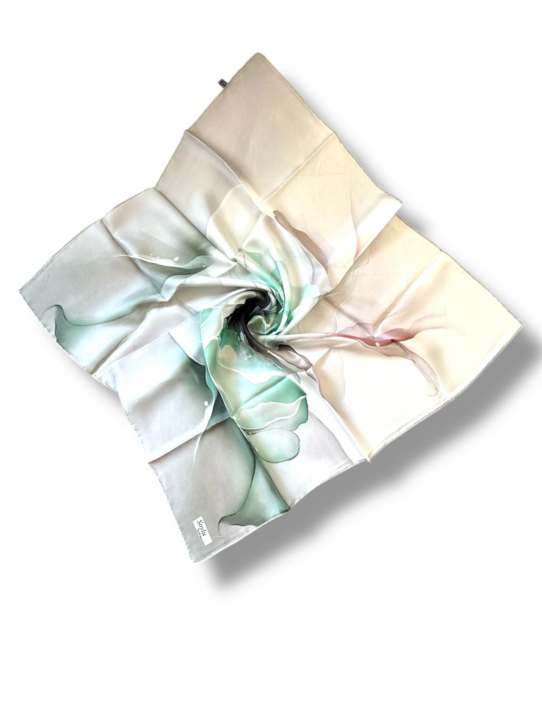 Desenli İpek Twill Eşarp